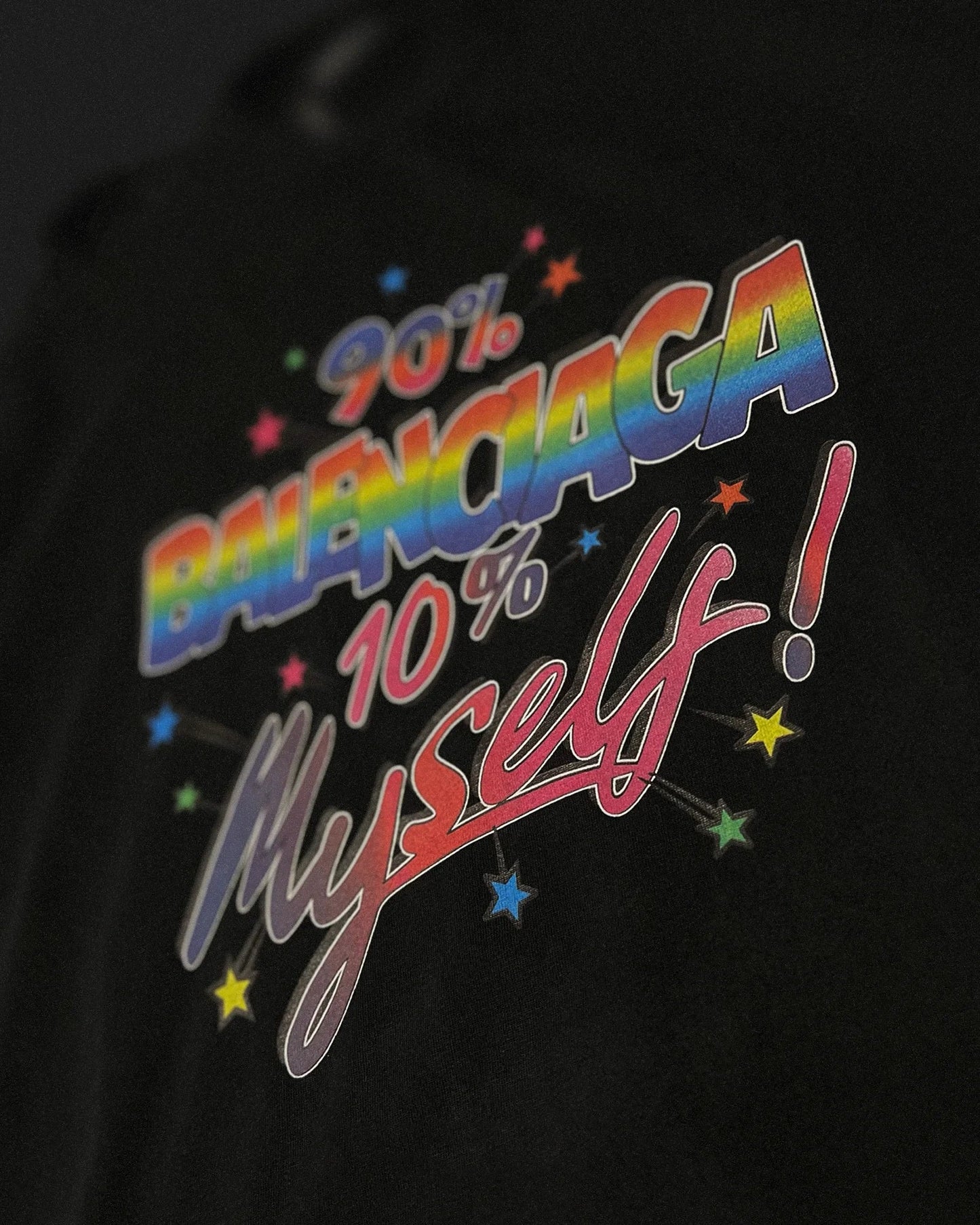 Balenciaga - 90/10 Logo Print T-Shirt - Black