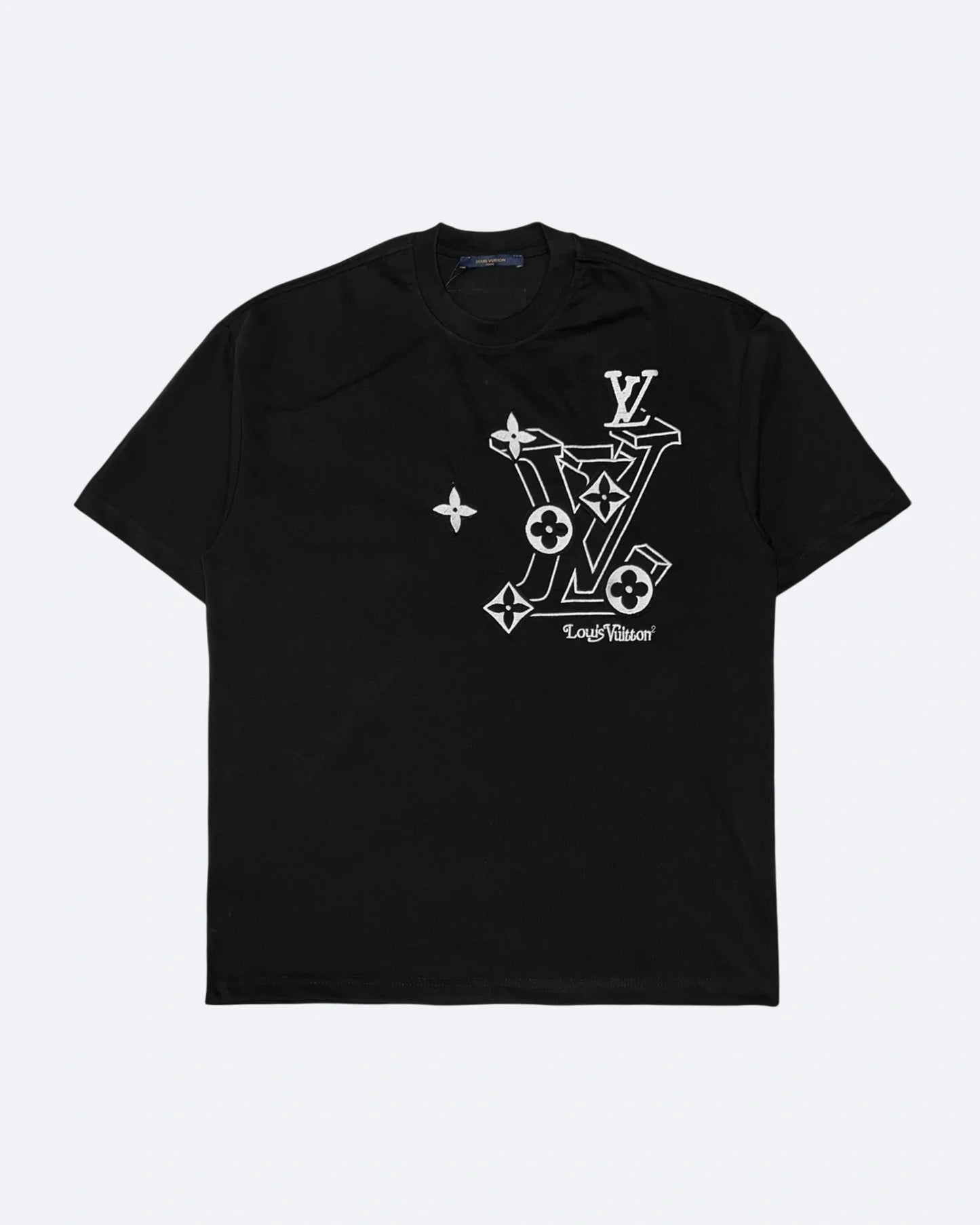 Louis Vuitton - 3D Monogram Embroidery T-Shirt - Black