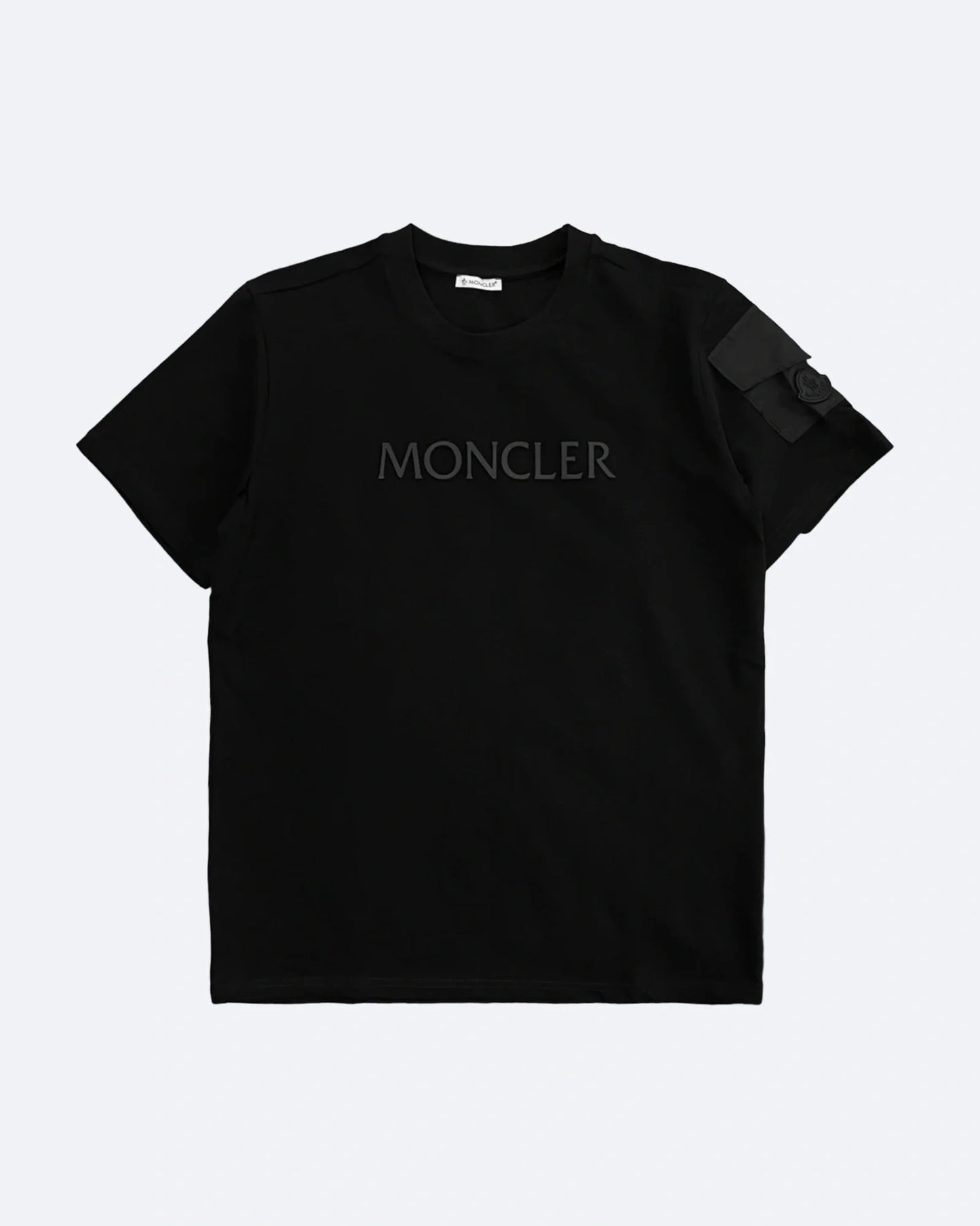 Moncler - Logo Print Sleeve Pocket T-Shirt - Black