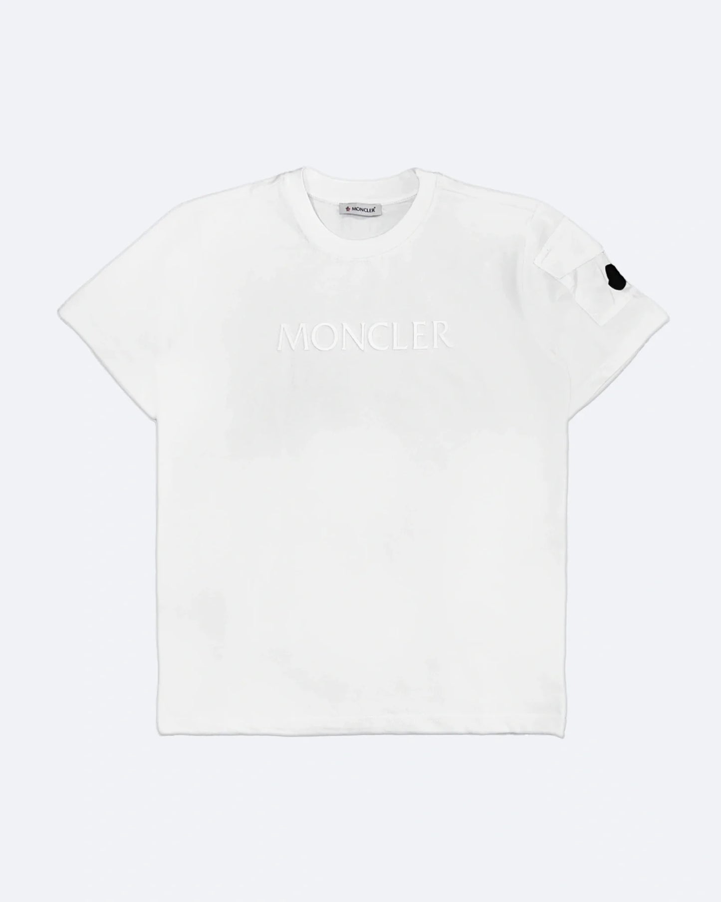 Moncler - Logo Print Sleeve Pocket T-Shirt - White