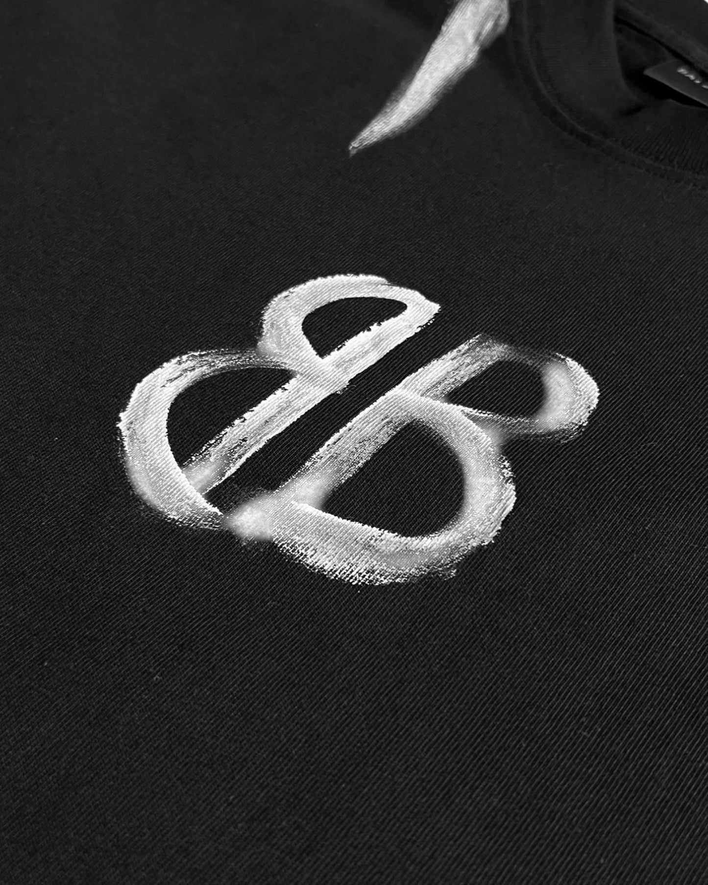Balenciaga - Paint Brush Logo T-Shirt - Black