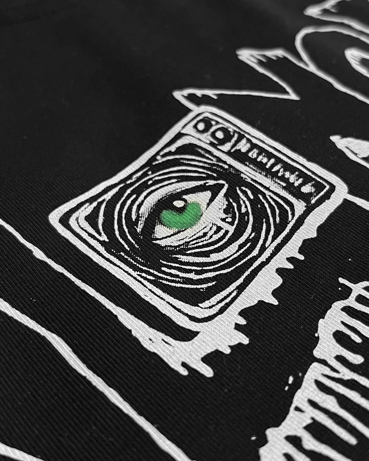 Balenciaga - Drip Logo Eye T-Shirt - Black