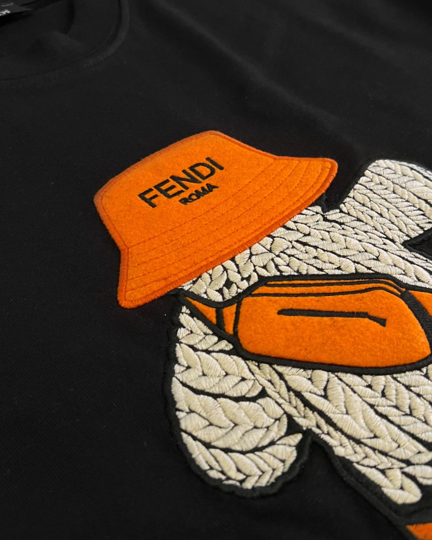 Fendi - Embroidered Mascot T-Shirt - Black