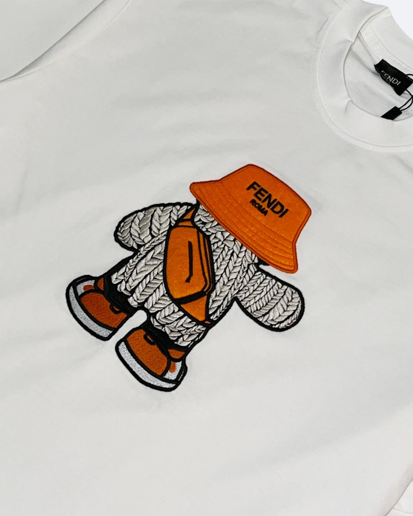 Fendi - Embroidered Mascot T-Shirt - White