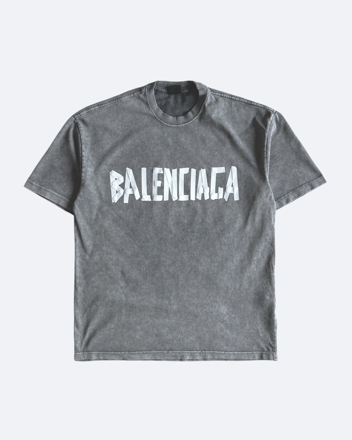 Balenciaga - White Tape T-Shirt - Gray