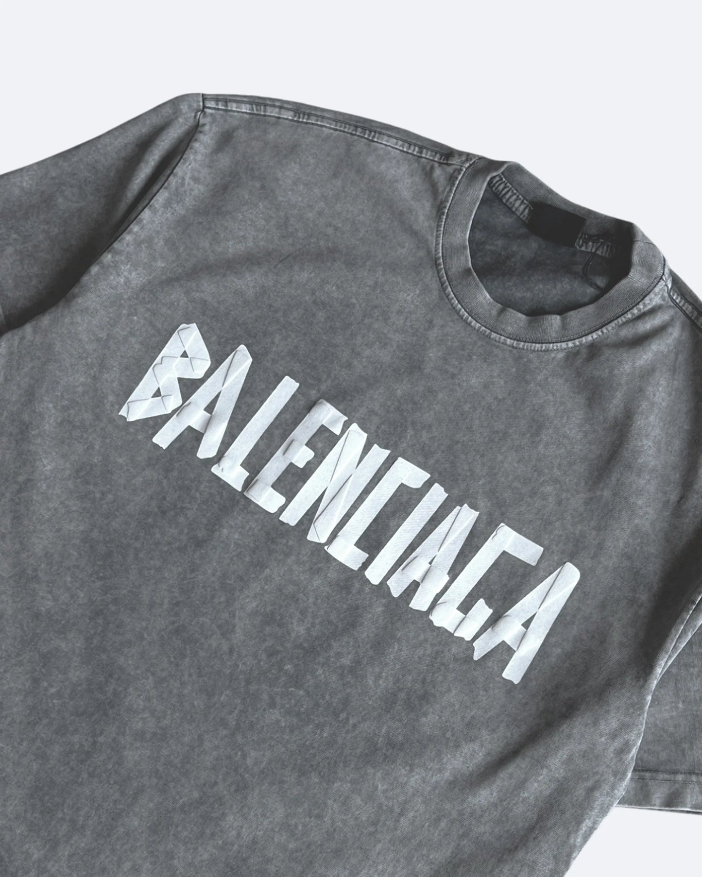 Balenciaga - White Tape T-Shirt - Gray