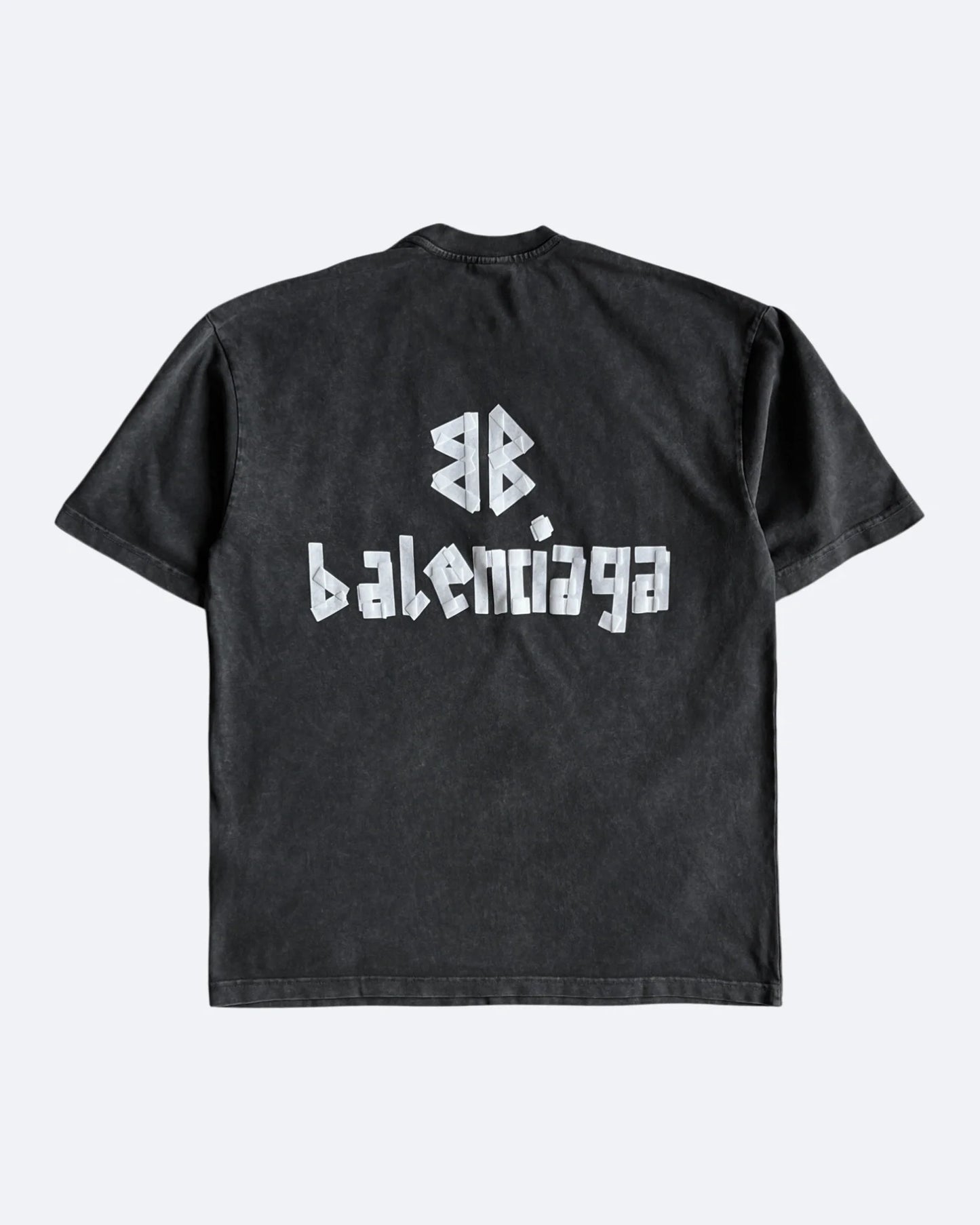 Balenciaga - White Tape T-Shirt - Dark Gray