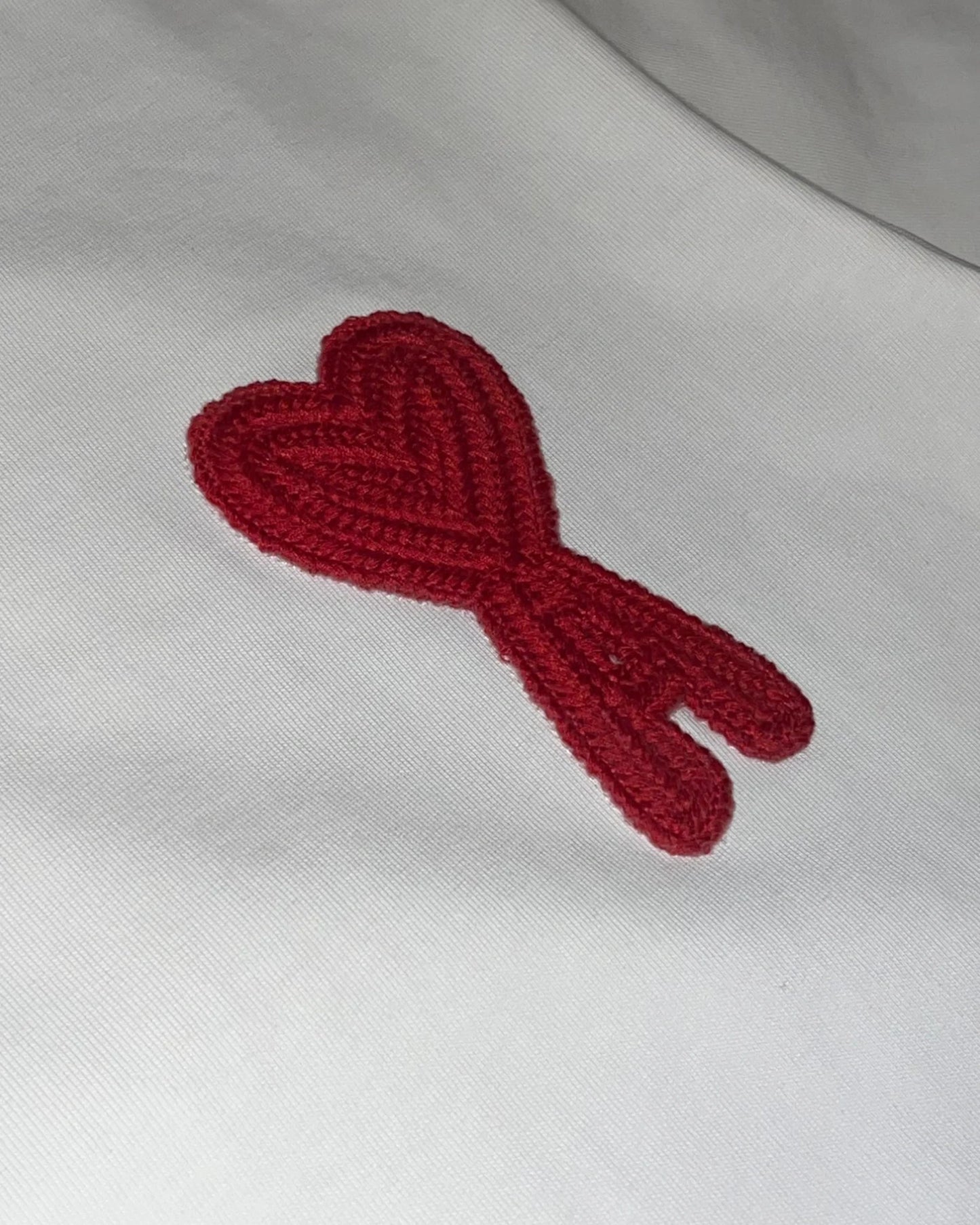 AMI - Hearth Logo Embroidery T-Shirt - White