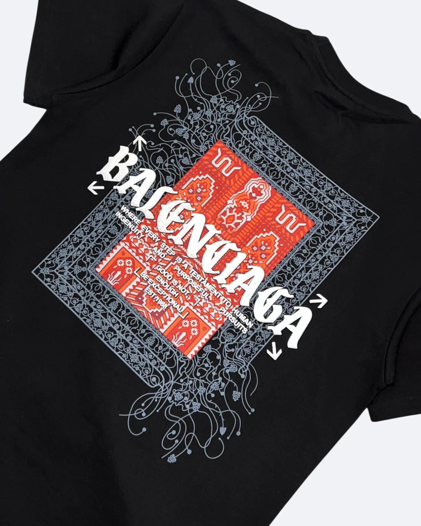 Balenciaga - Red Bandana T-Shirt - Black