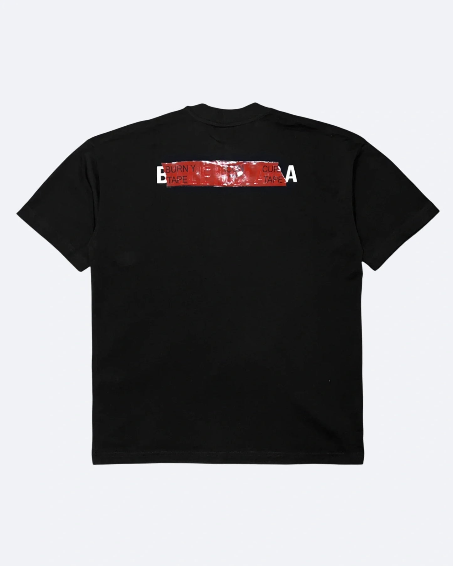 Balenciaga - Red Taped Logo T-Shirt - Black