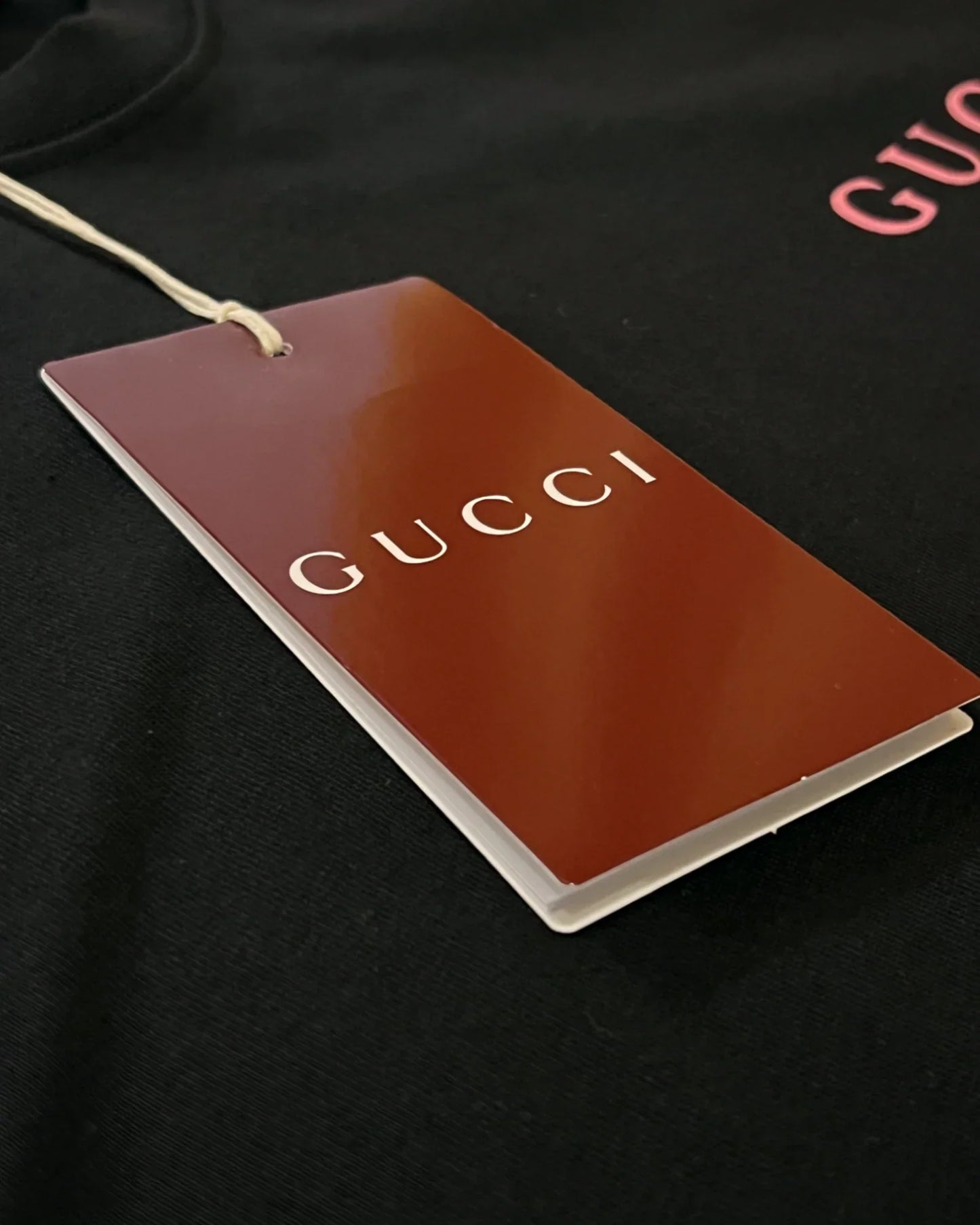 Gucci - Pink Logo T-Shirt - Black