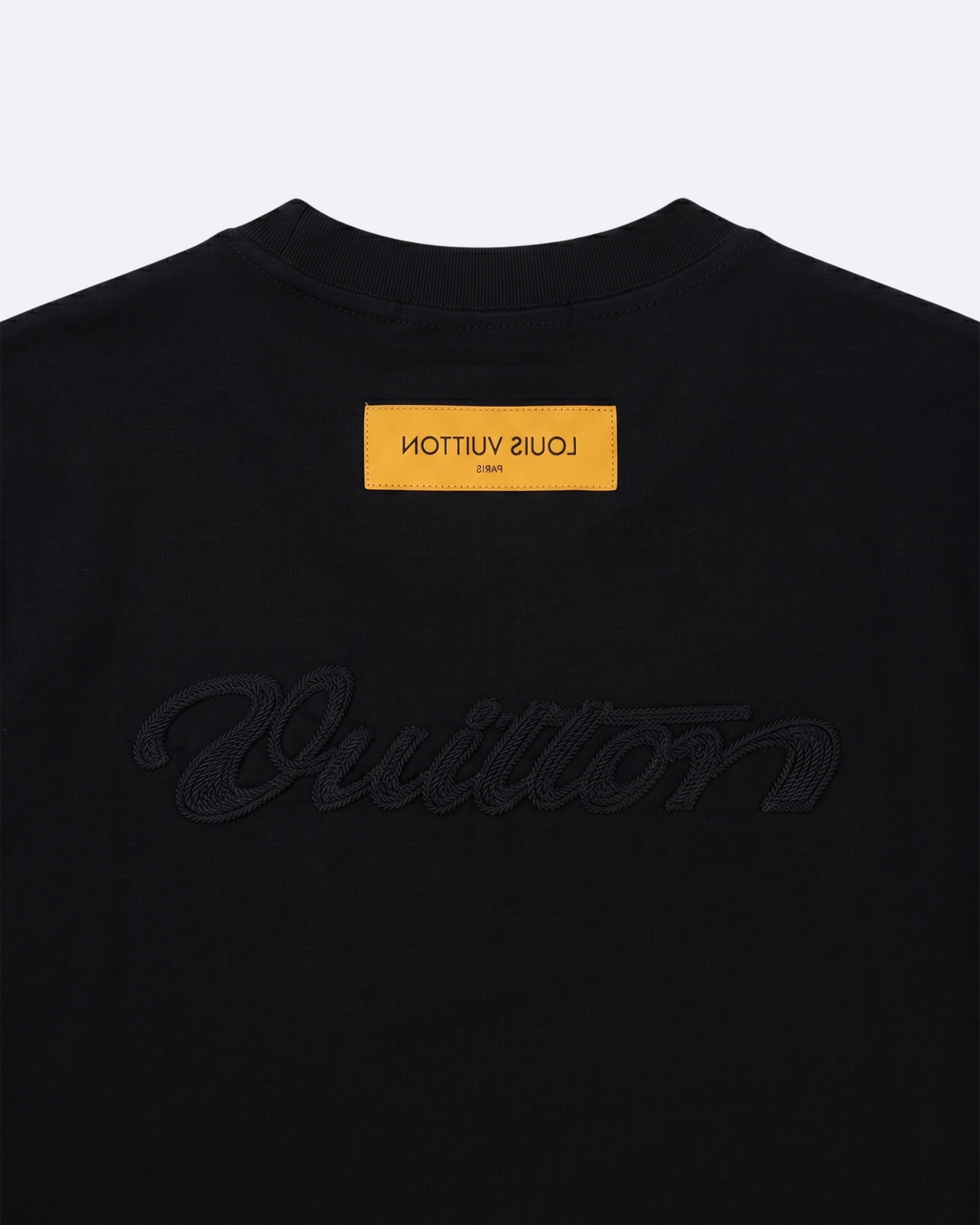 LVTN - Embroidery Cursive Logotype T-Shirt - Black