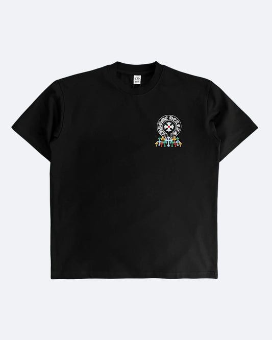 Chrome Hearts - Multi-Color Crosses Oversized T-Shirt - Black