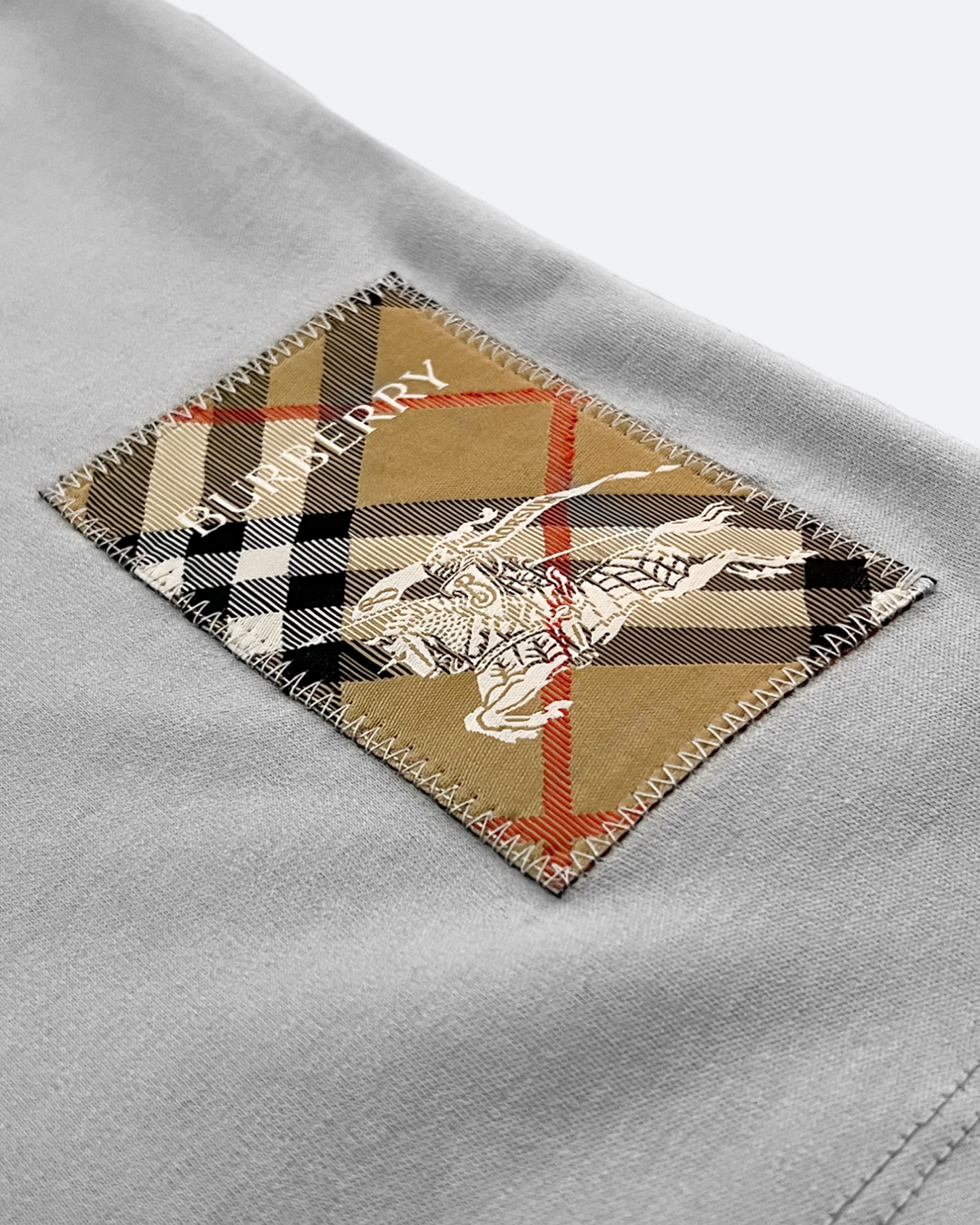 Burberry - Pattern Patch T-Shirt - Gray