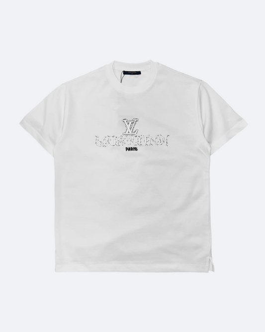 Louis Vuitton - LV Logo Stitched T-Shirt - White
