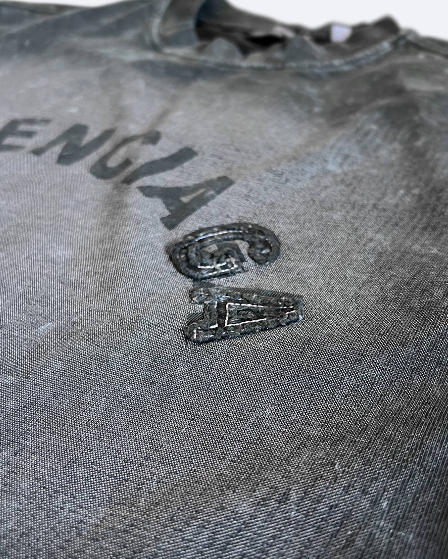 Balenciaga - Curved Logo T-Shirt - Gray