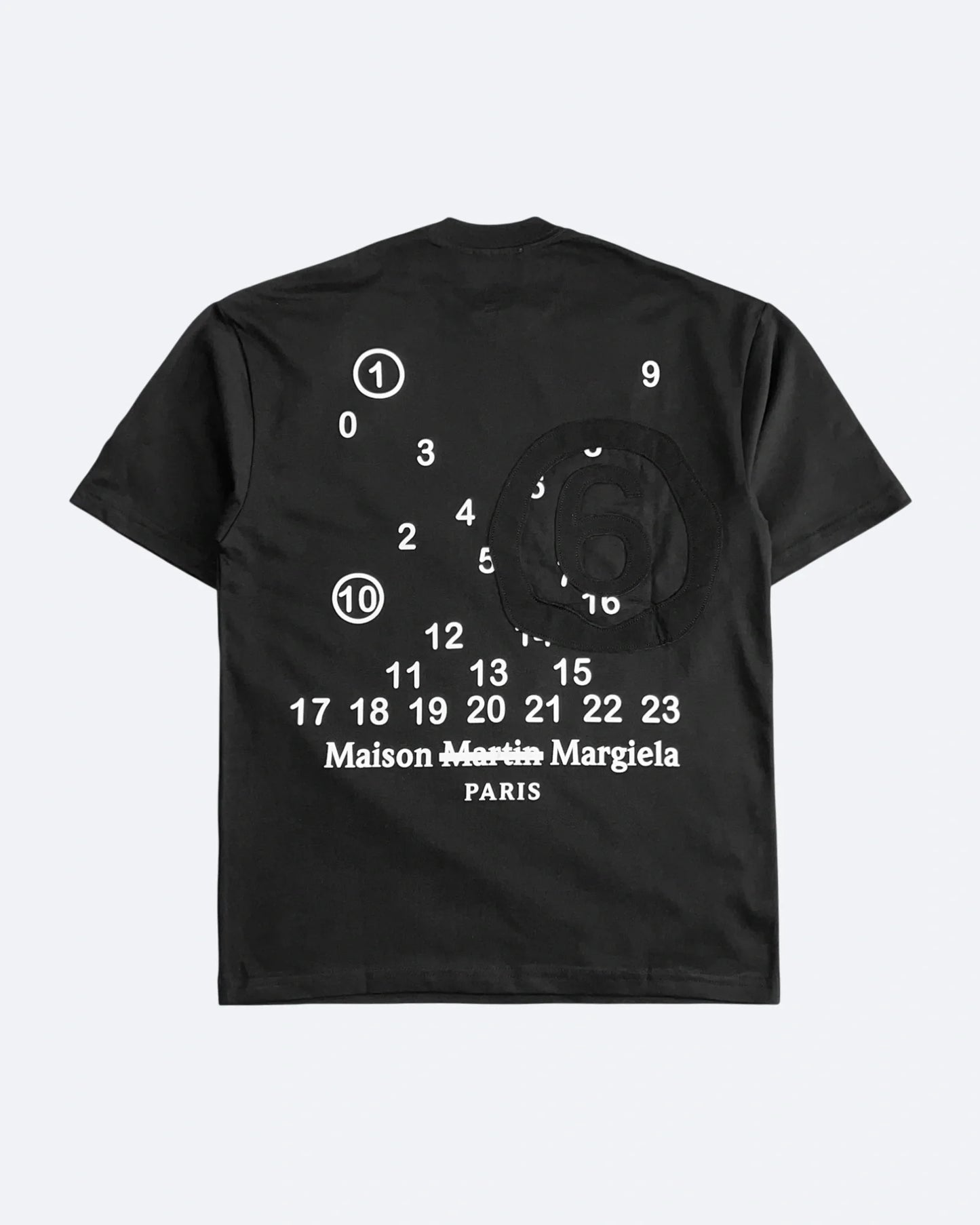 Maison Margiela - MM6 Numbers Motif T-Shirt - Black