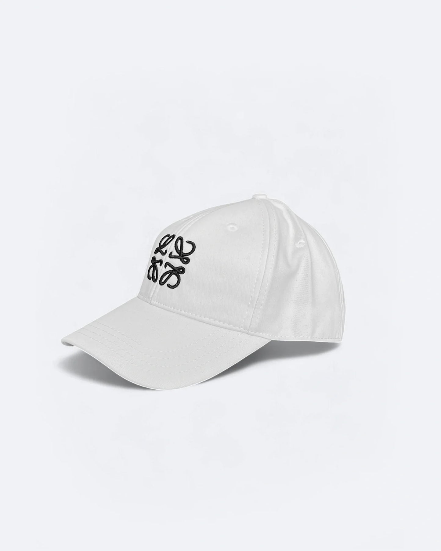 Loewe - Black Logo Embroidery Cap - White