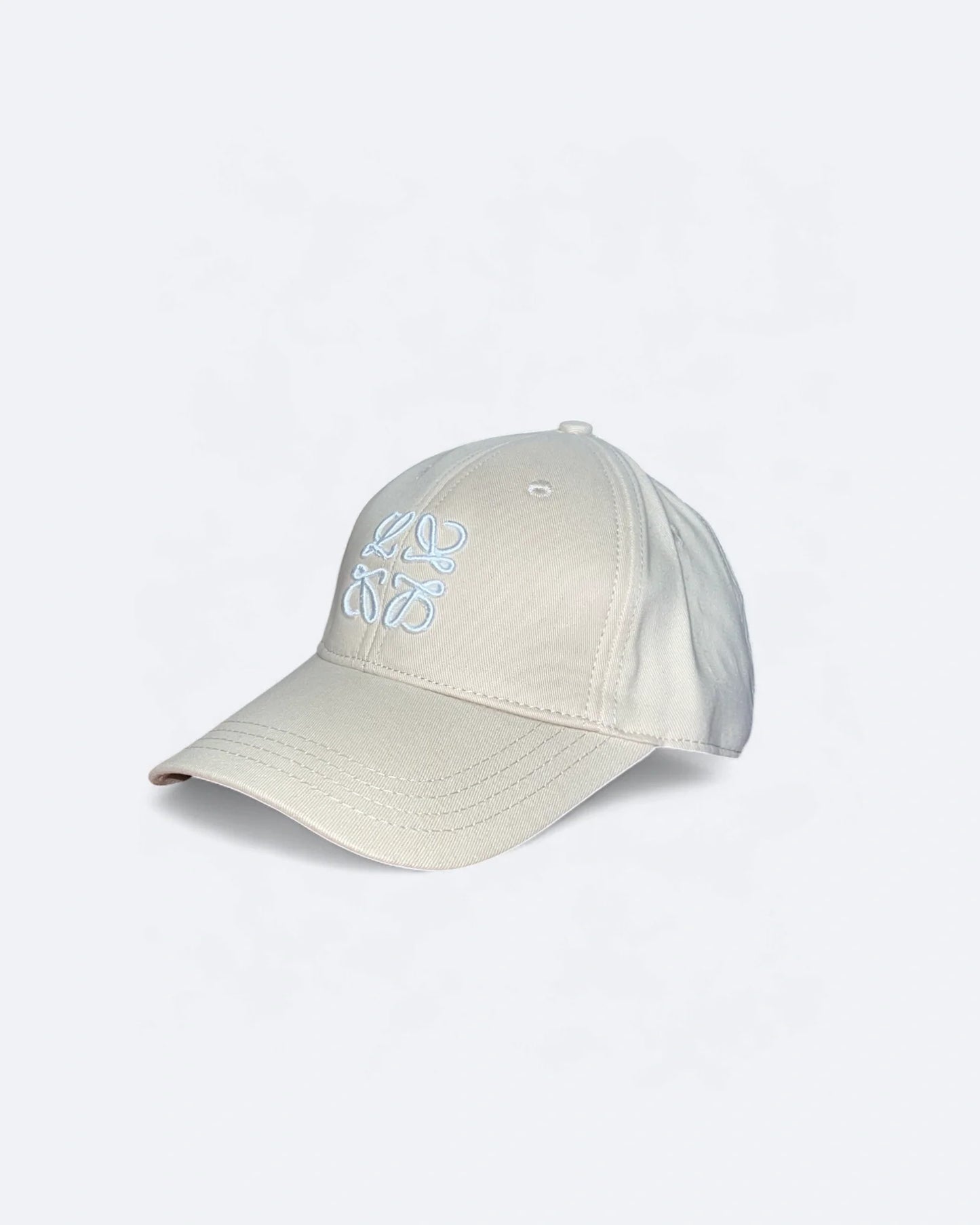 Loewe - White Logo Embroidery Cap - Cream
