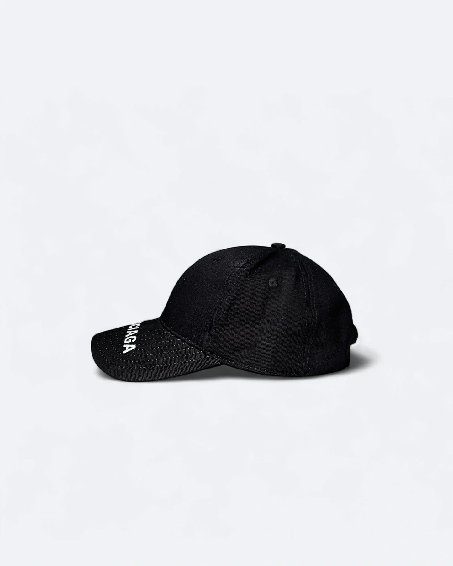 Balenciaga - Visor Logo Embroidery Cap - Black