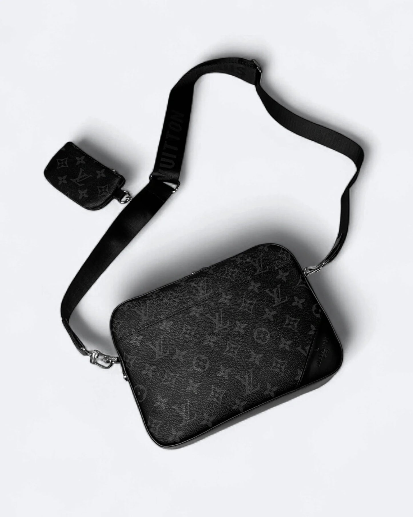 LVTN - Pattern Duo Messenger Bag - Black