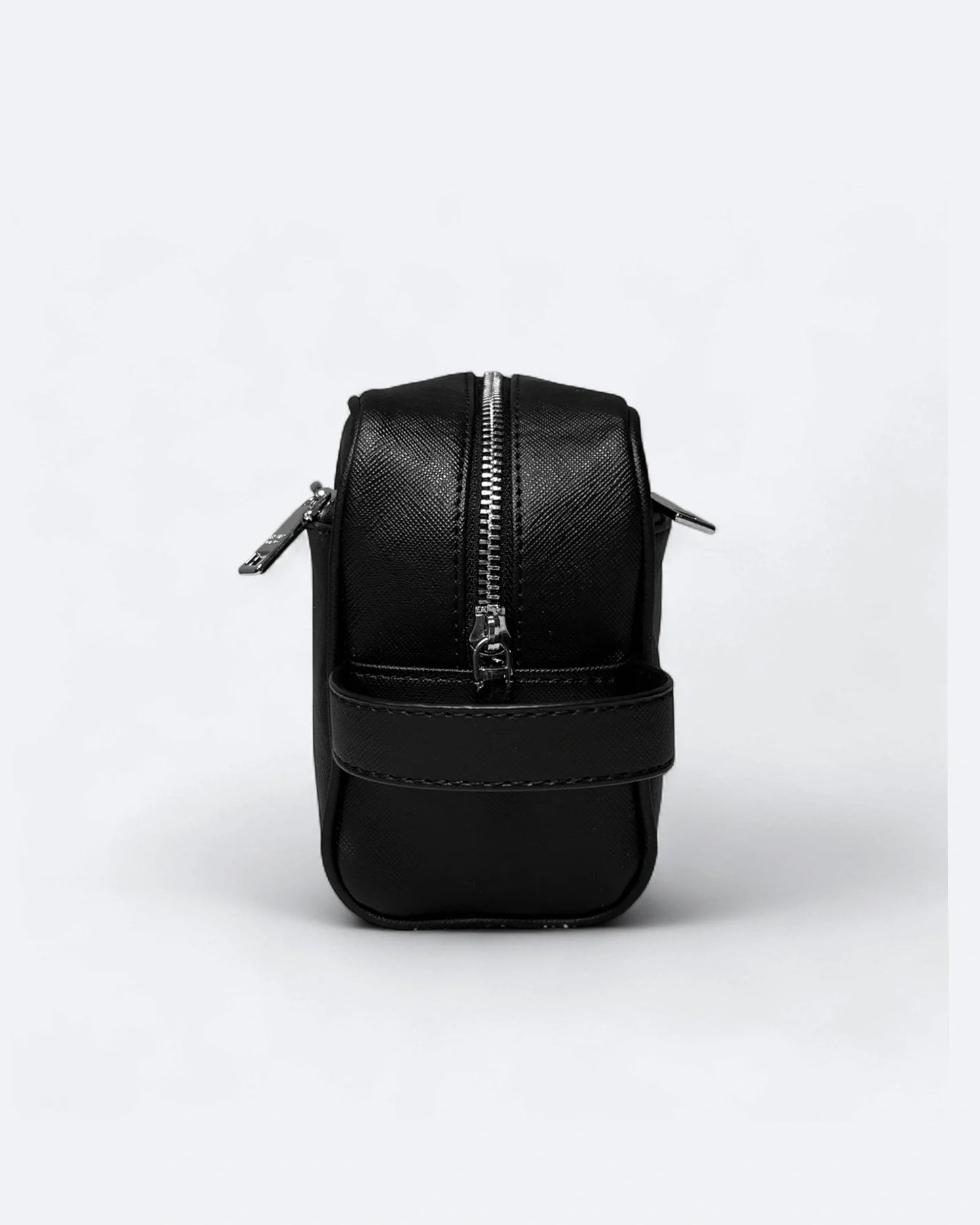 Prada - Logo Plate Hand Pouch Bag - Black