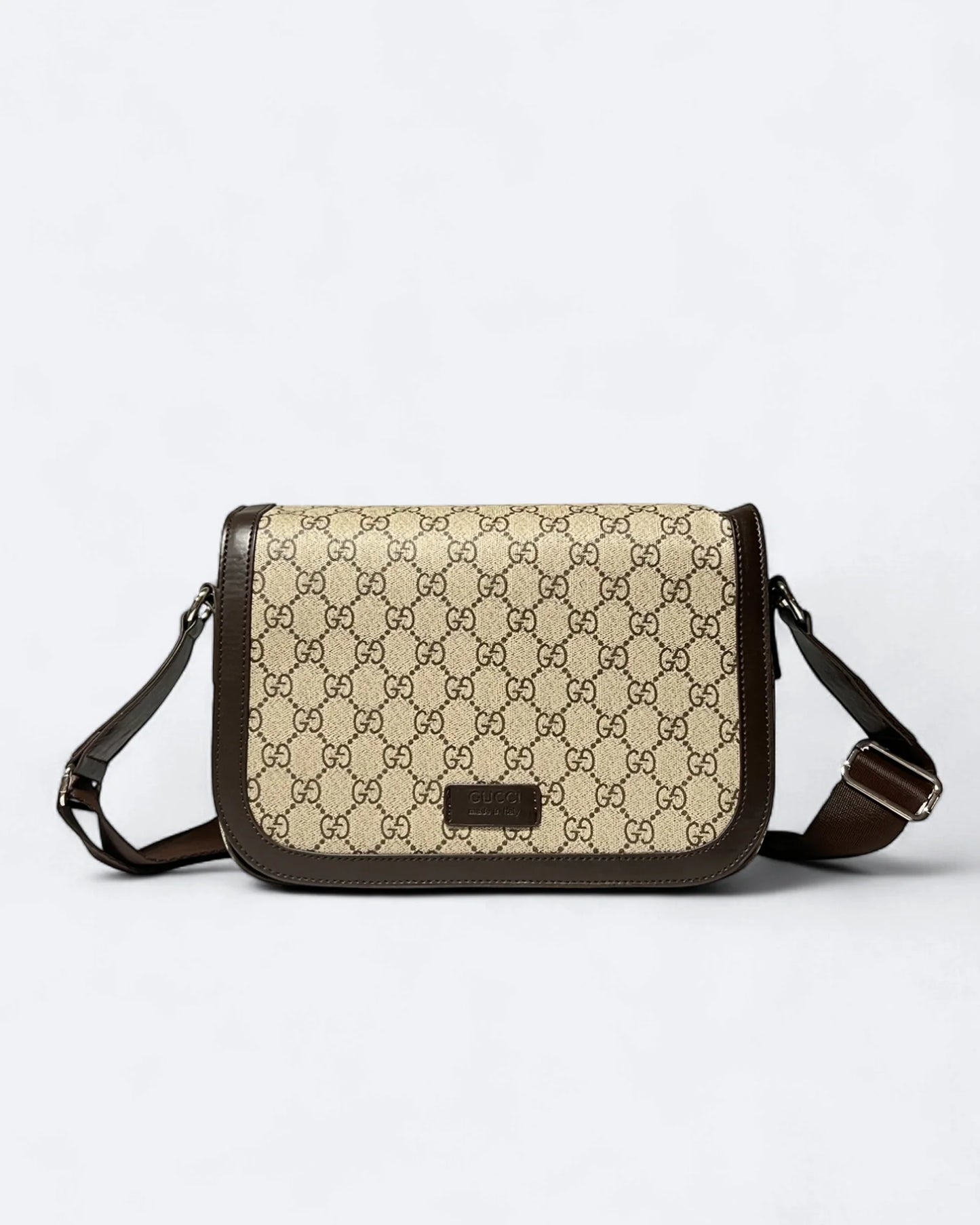 GC - GG Canvas Messenger Bag - Beige/Brown
