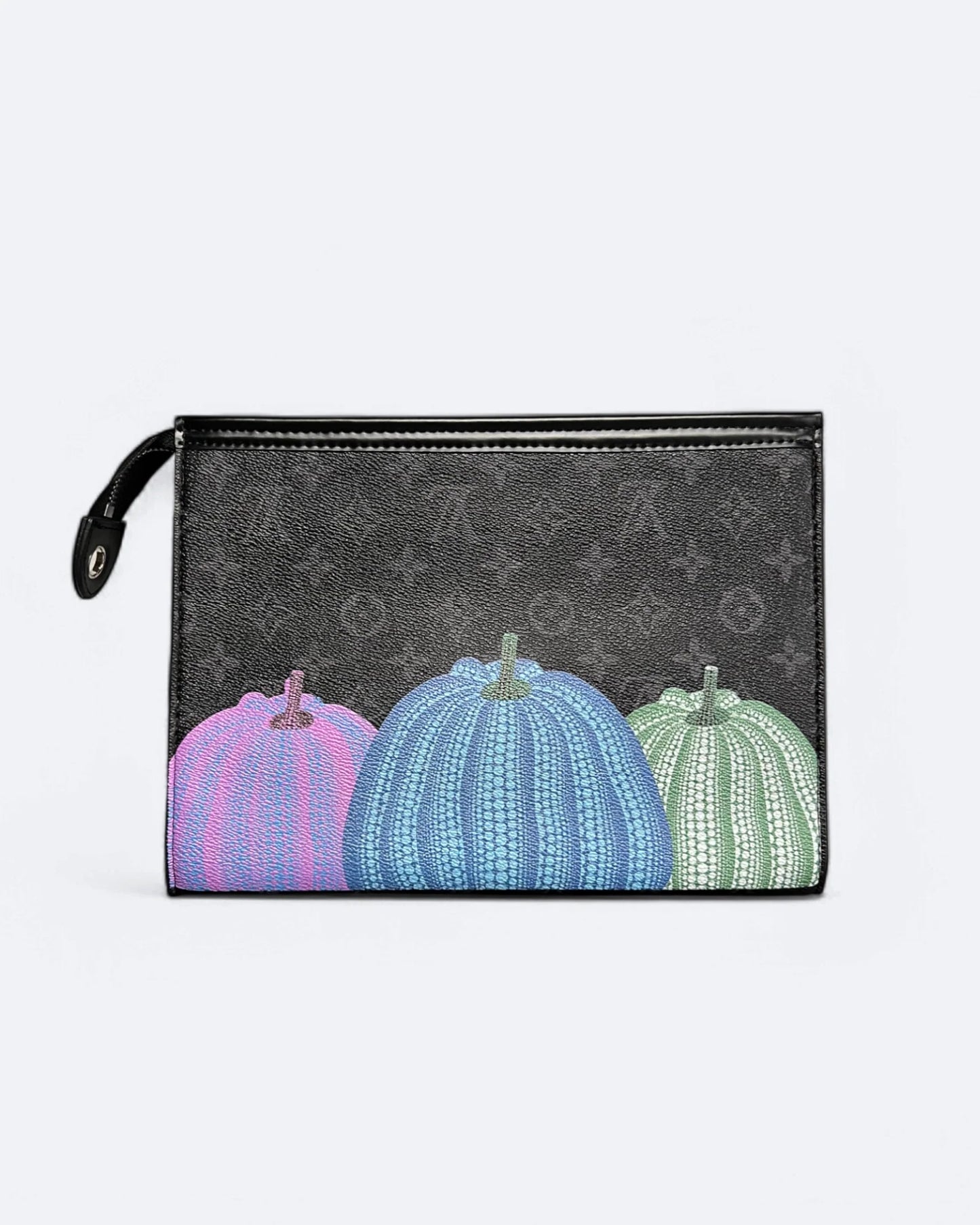 Louis Vuitton - Pumpkin Neverfull LV Clutch - Black