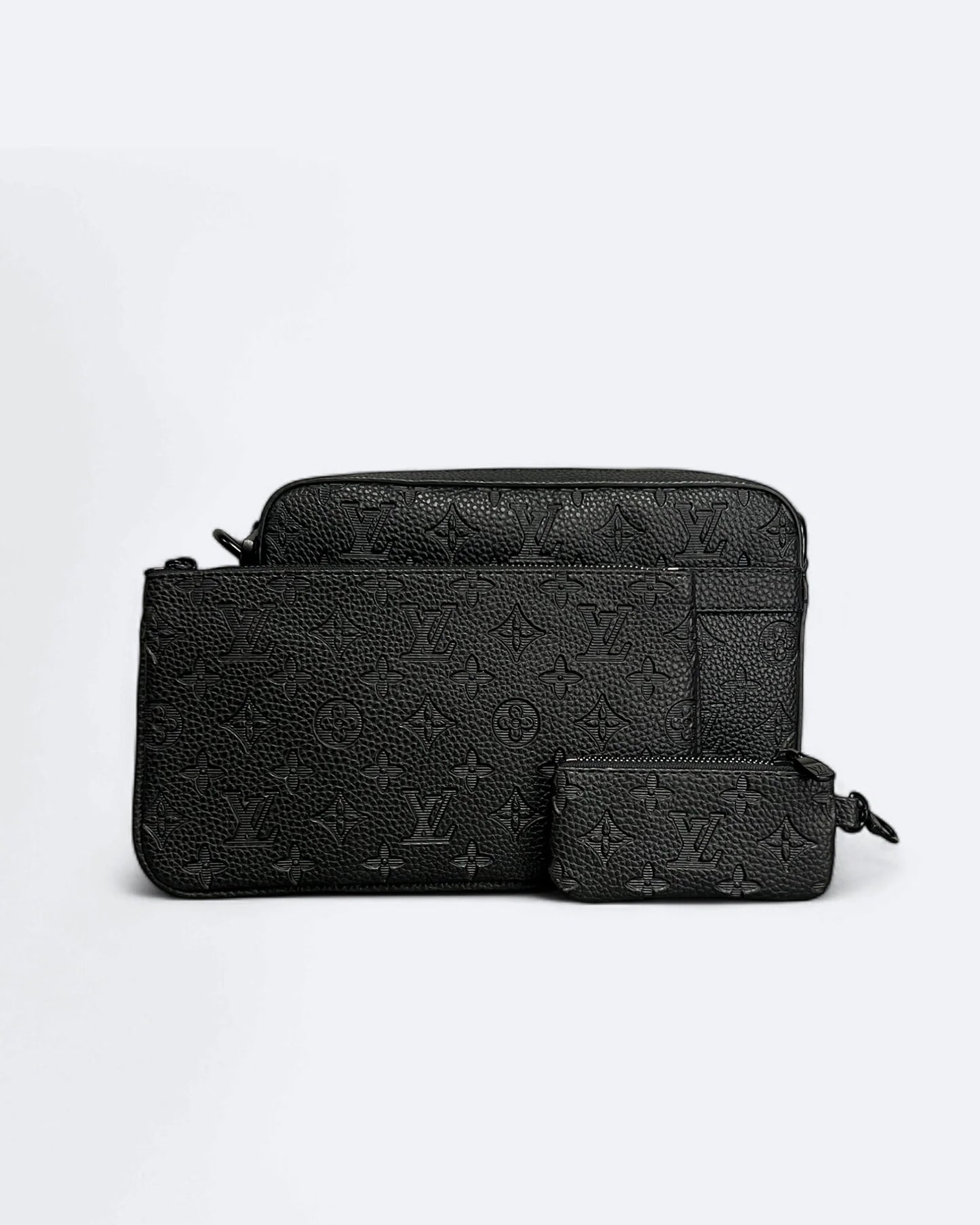 Louis Vuitton - LV Embossed Leather Trio Bags - Black