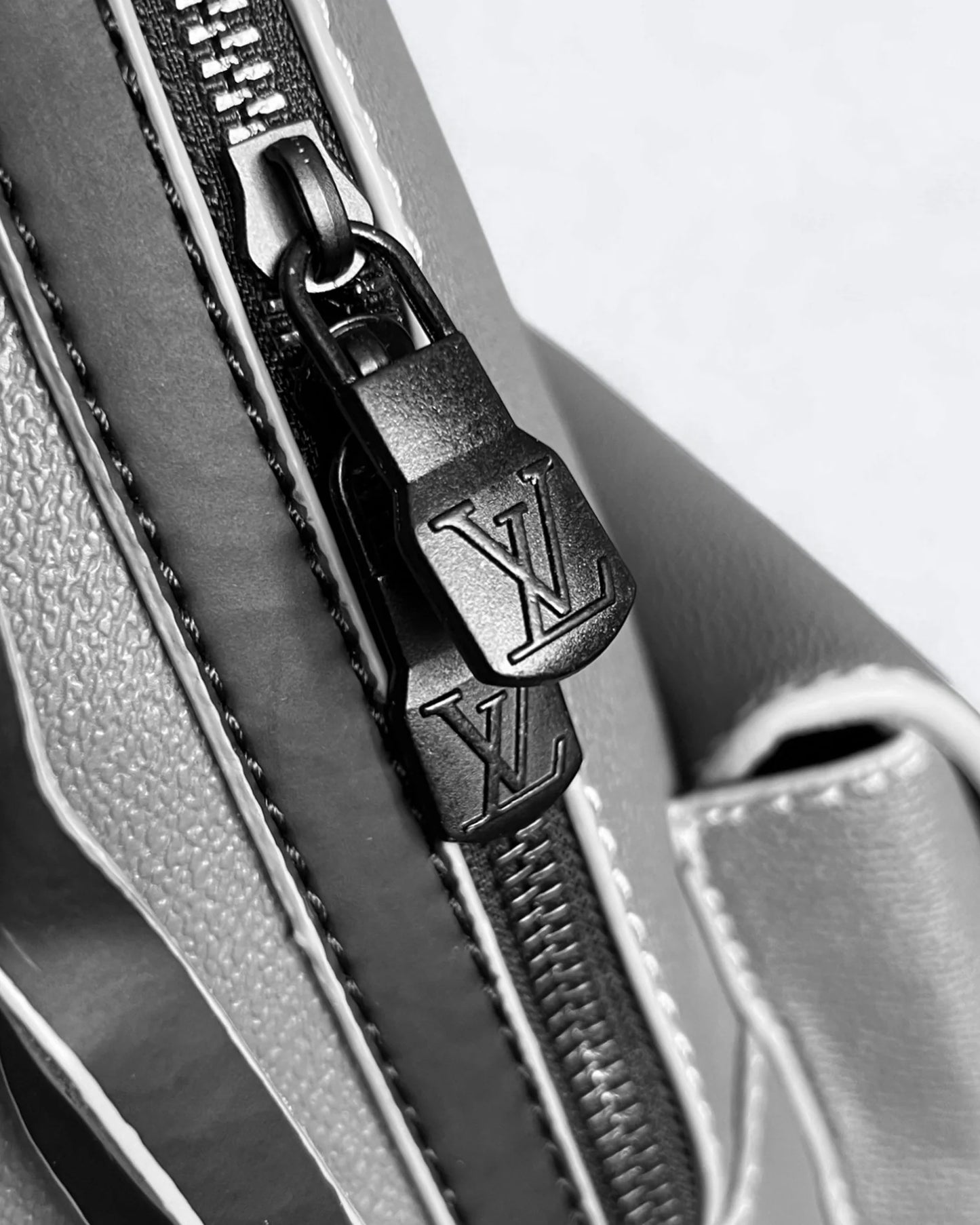 Louis Vuitton - Leather Takeoff Backpack - Gray