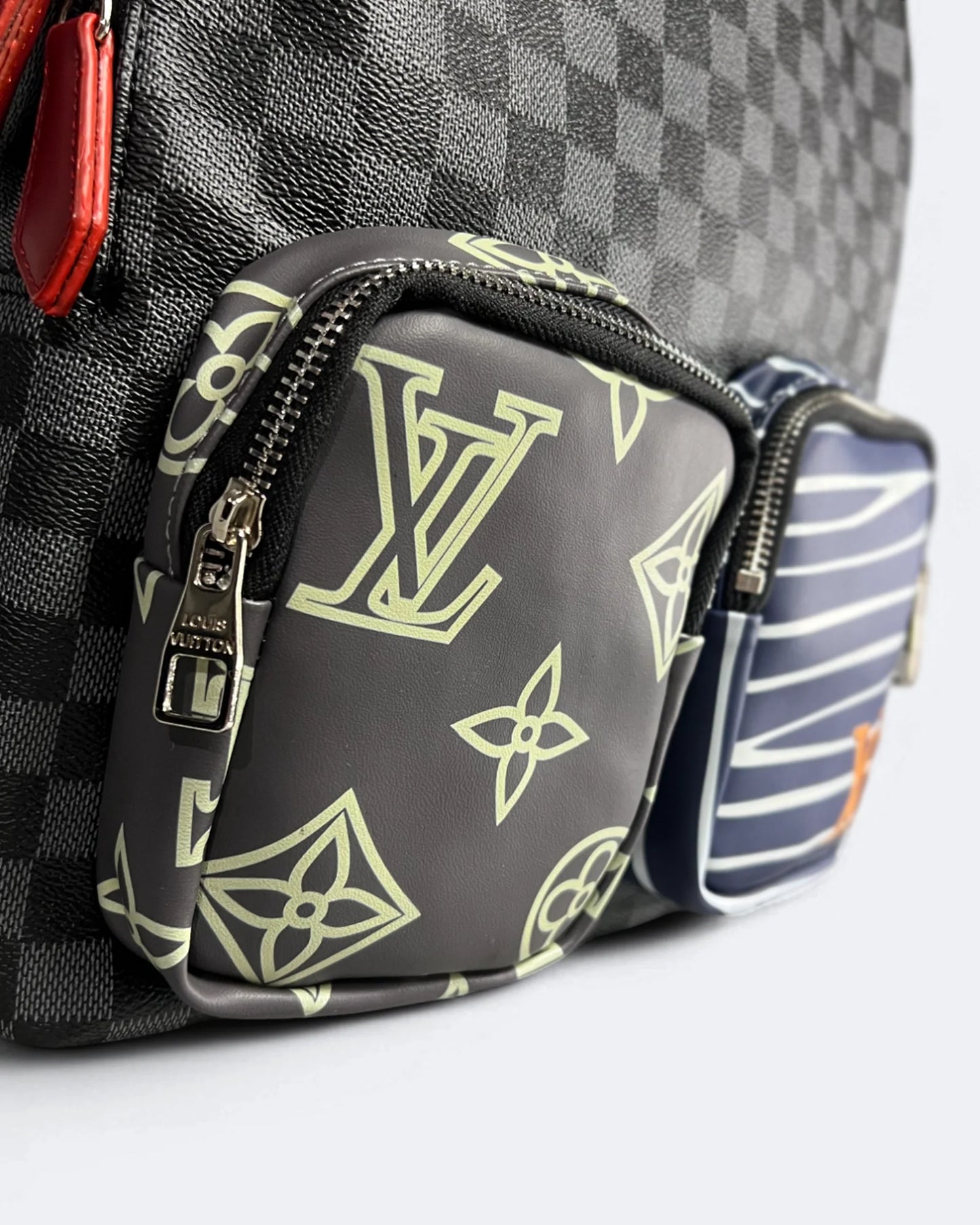 Louis Vuitton - Damier Pattern Multipocket Backpack - Black