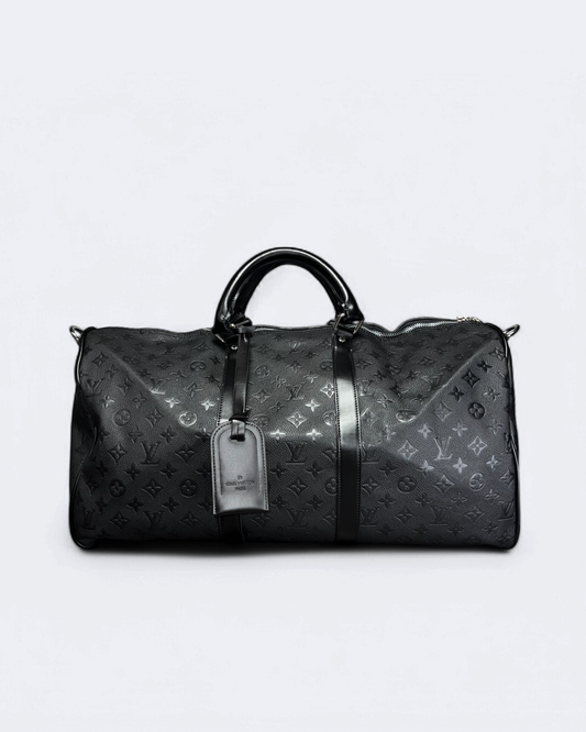 Louis Vuitton - LV Pattern Embossed Duffle Bag - Black