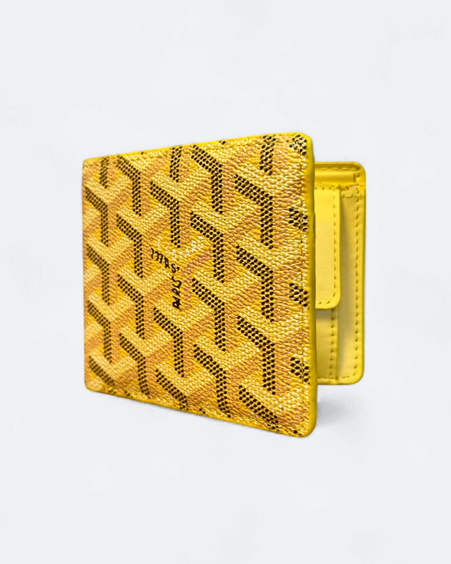 Goyard Pattern Wallet - Yellow