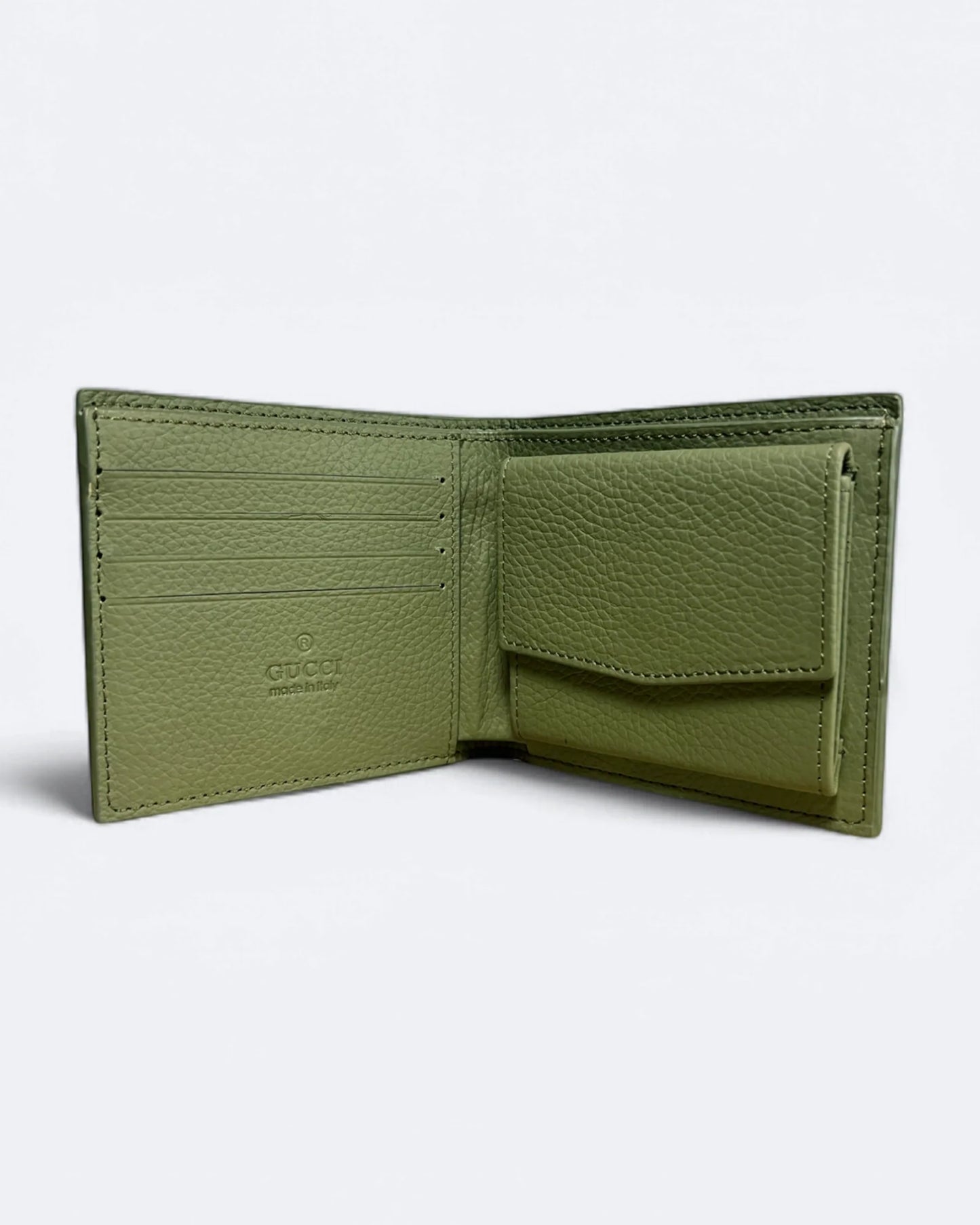 Gucci - Embossed Logo Wallet - Olive Green