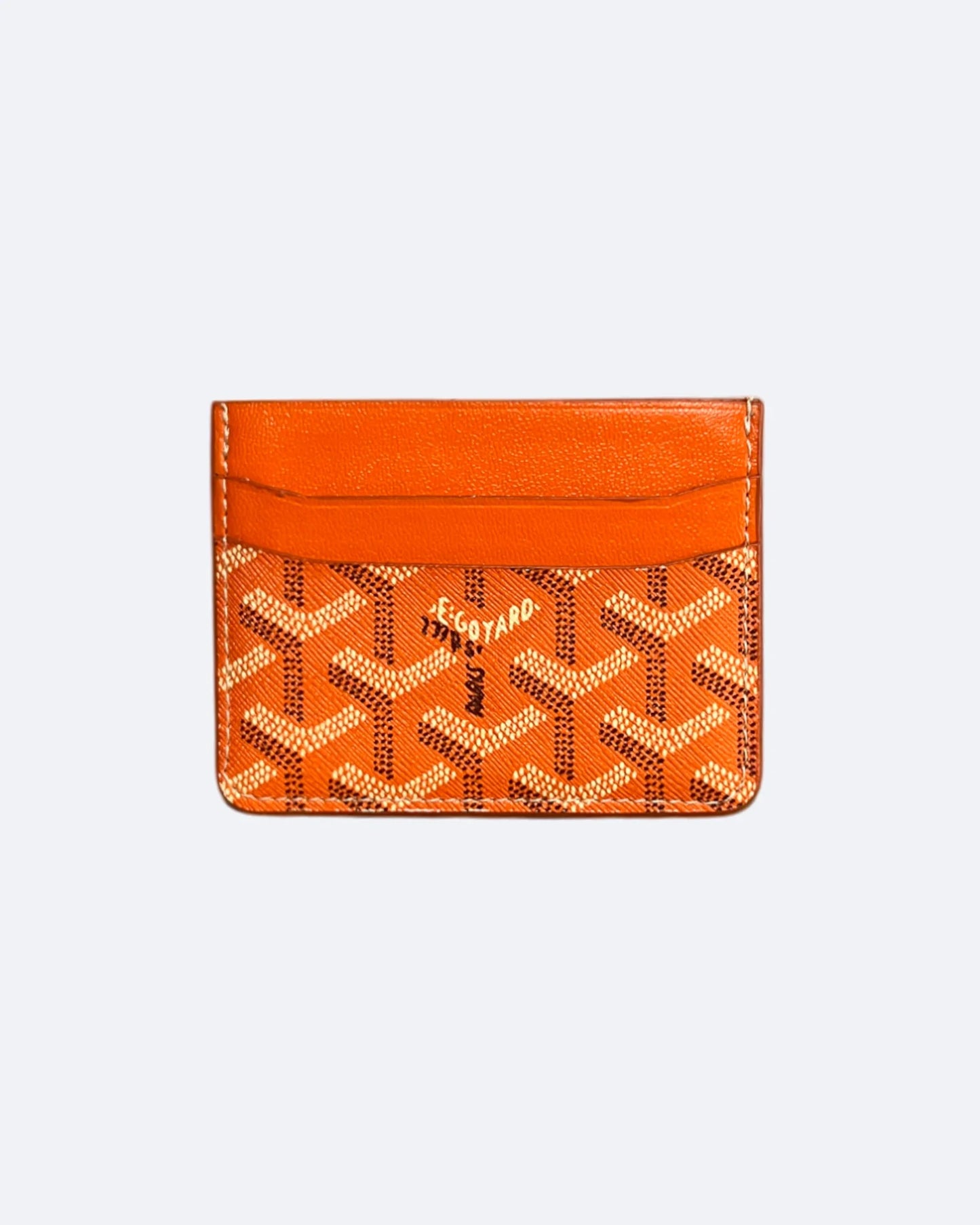 Goyard Pattern Cardholder - Orange
