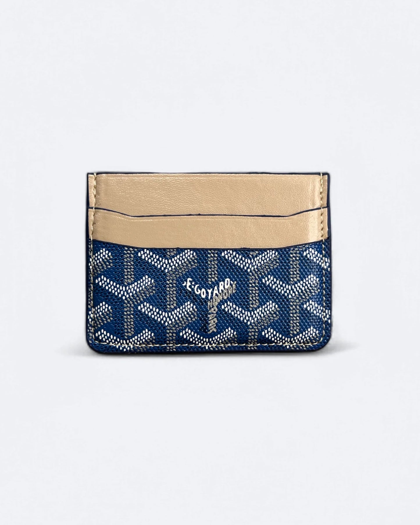 Goyard Pattern Cardholder - Blue/Beige