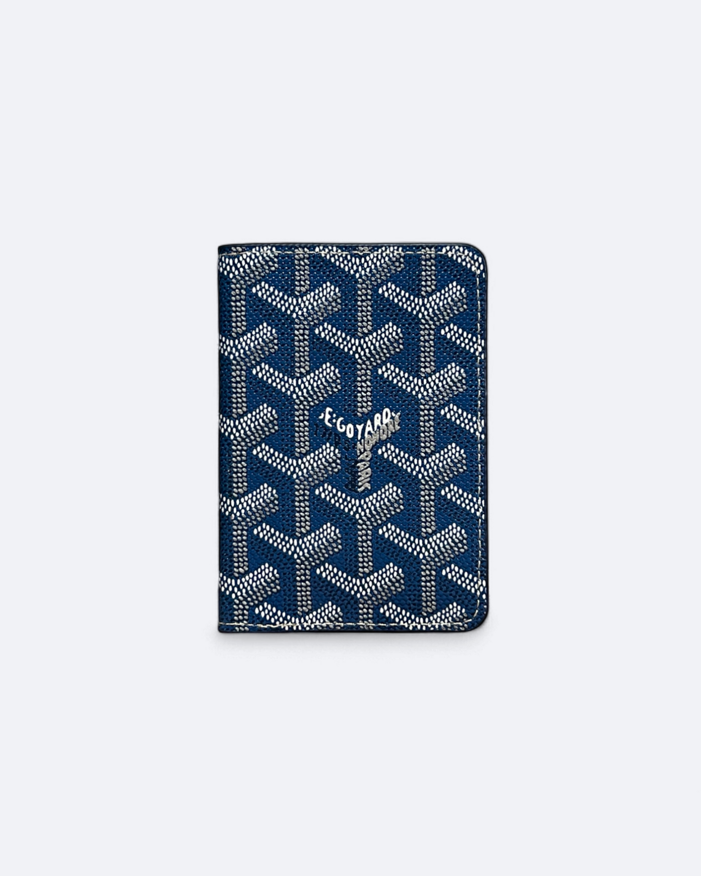 Goyard Pattern Folded Cardholder - Blue