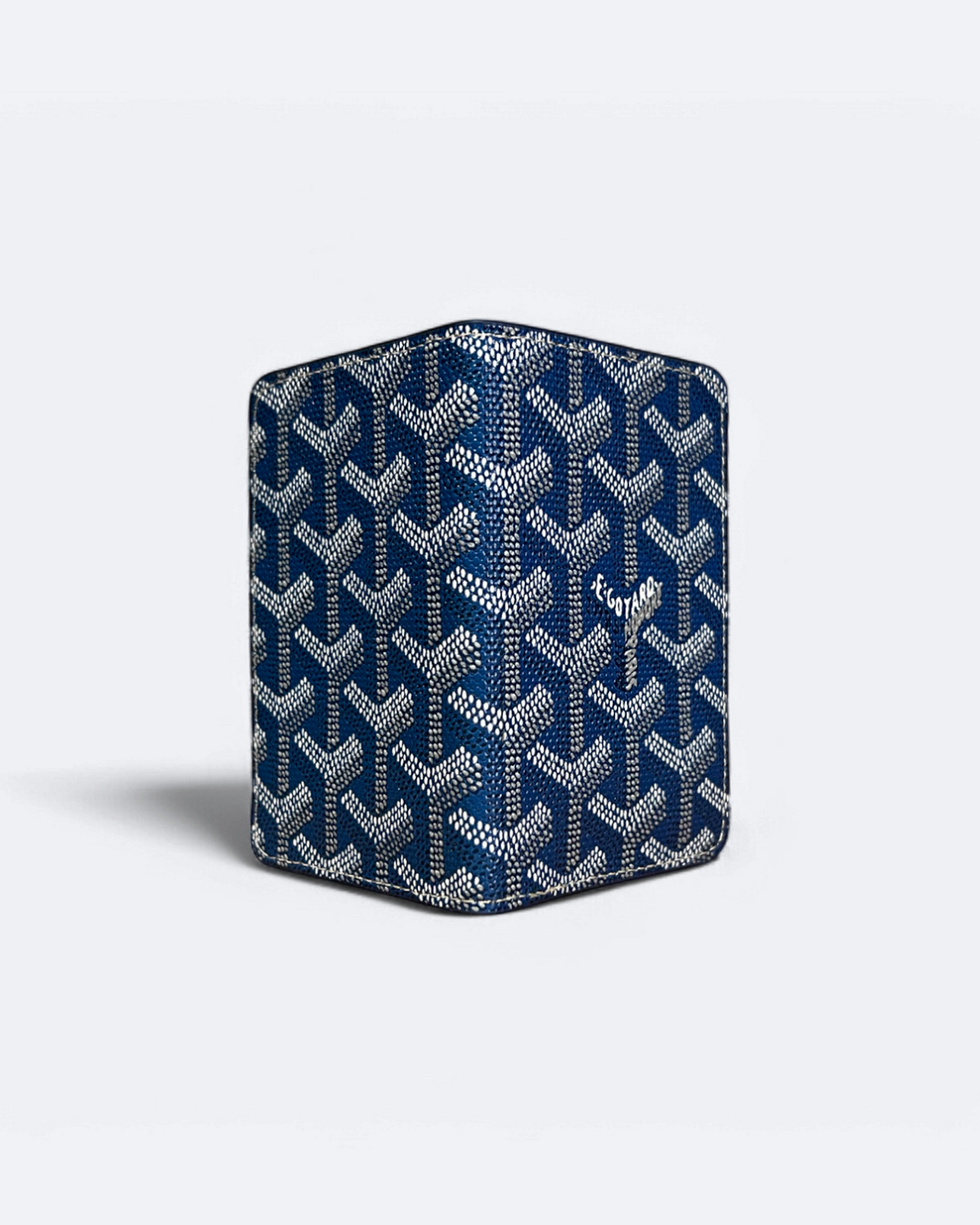 Goyard Pattern Folded Cardholder - Blue