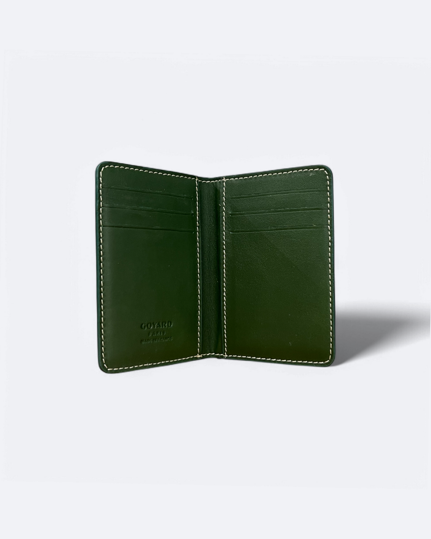 Goyard Pattern Folded Cardholder - Green