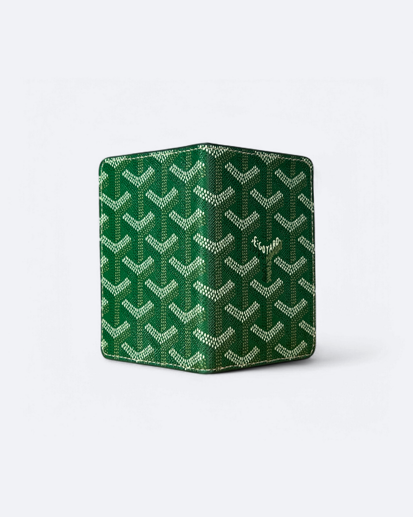 Goyard Pattern Folded Cardholder - Green
