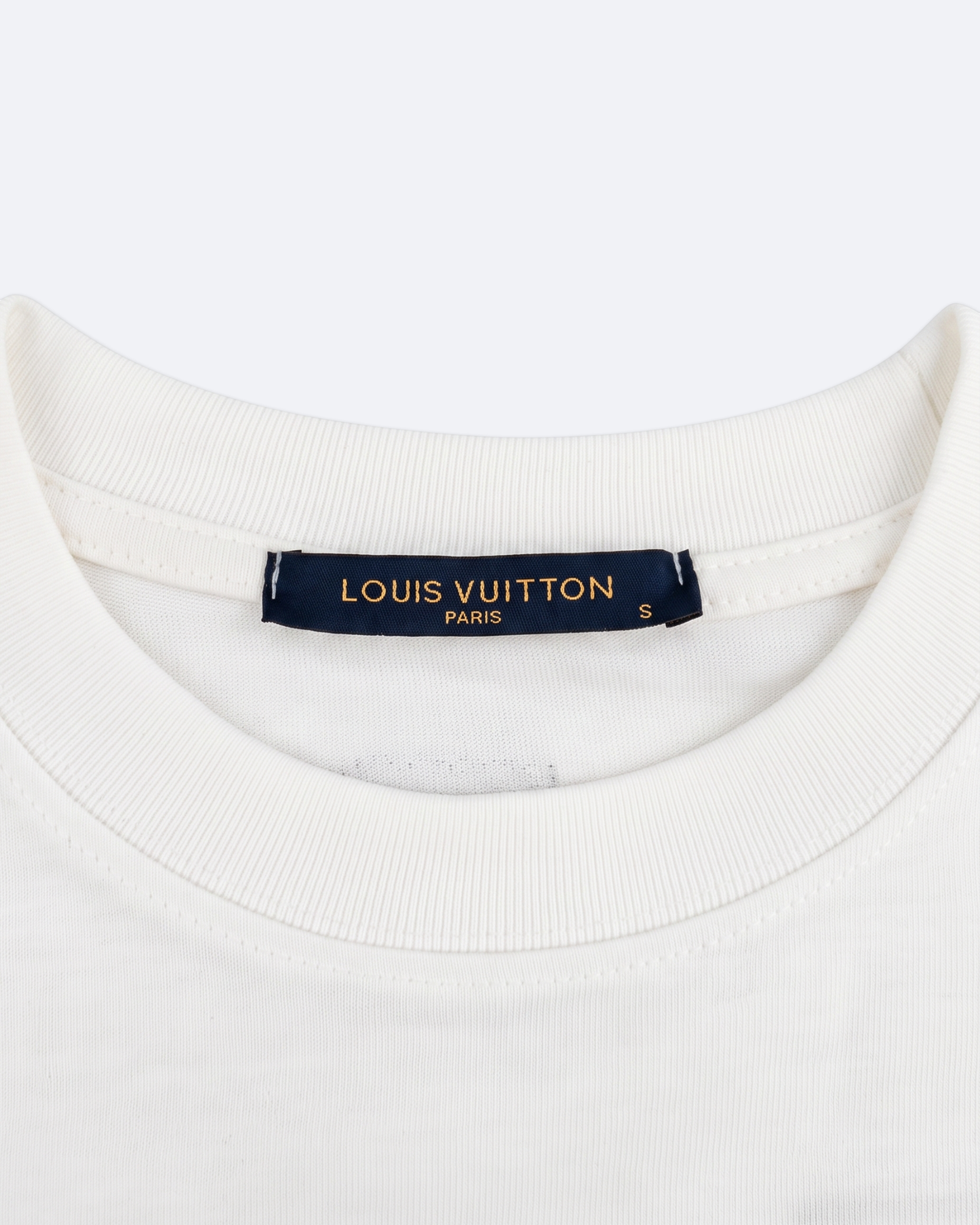 LVTN - Cursive Monogram Embroidery T-Shirt - White