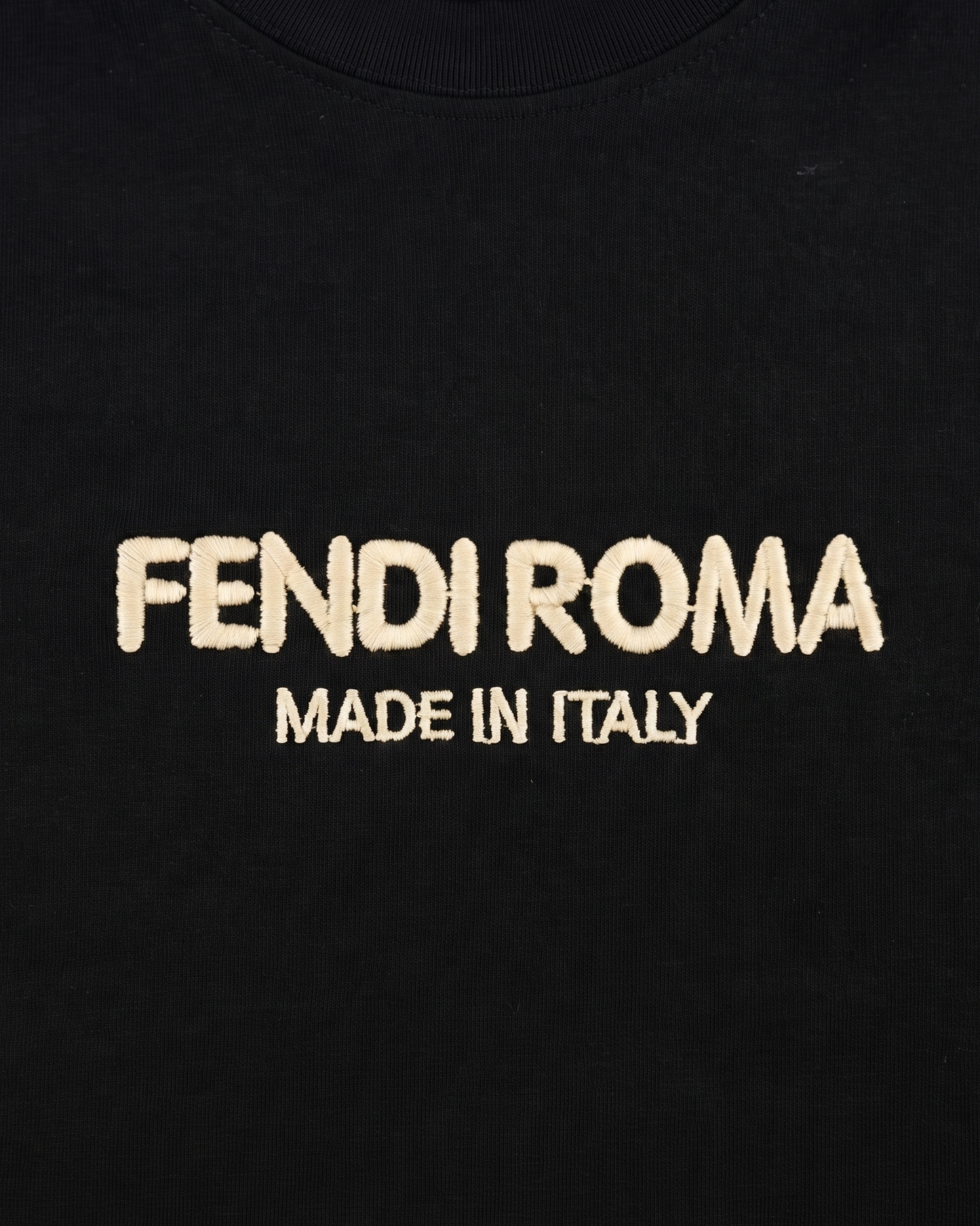 Fendi - Roma Embroidery T-Shirt - Black
