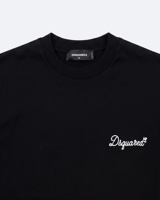 Dsquared2 - Handwritten Embroidery Logo T-Shirt - Black