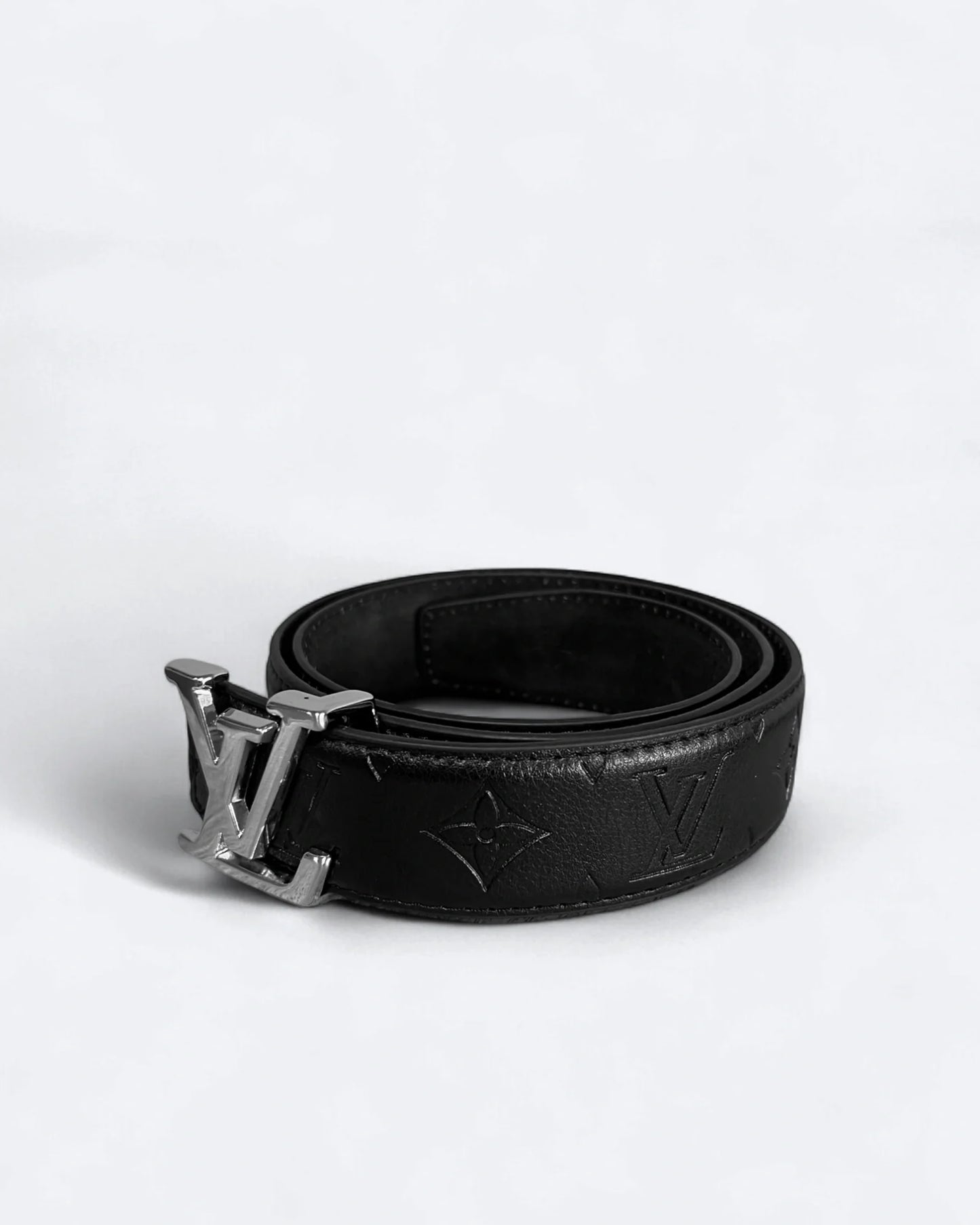 Louis Vuitton - LV Embossed Pattern Belt - Silver