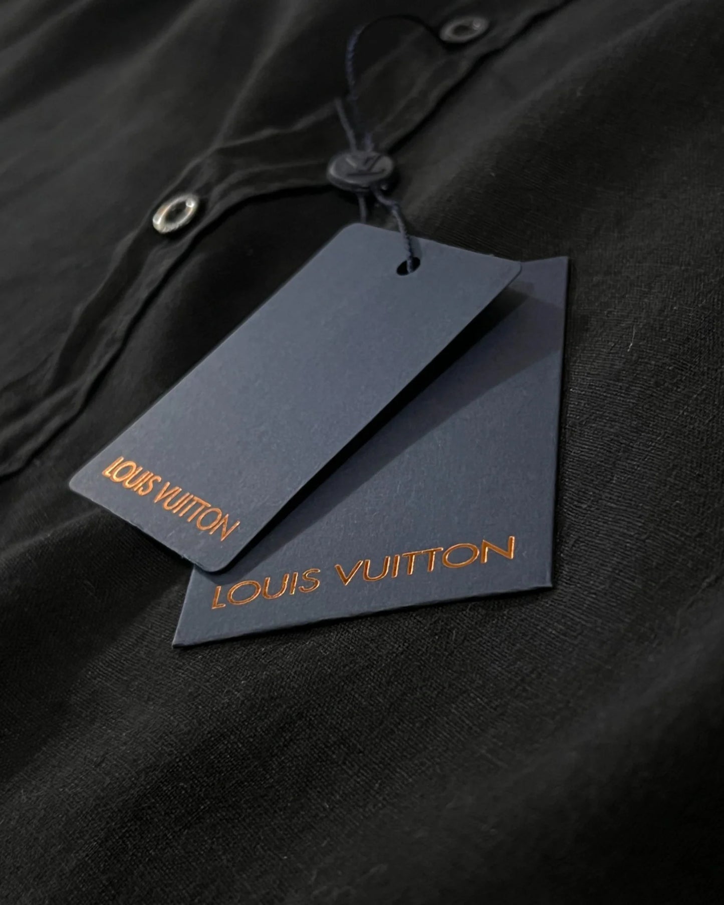 Louis Vuitton - Metal LV Linen Shirt - Black