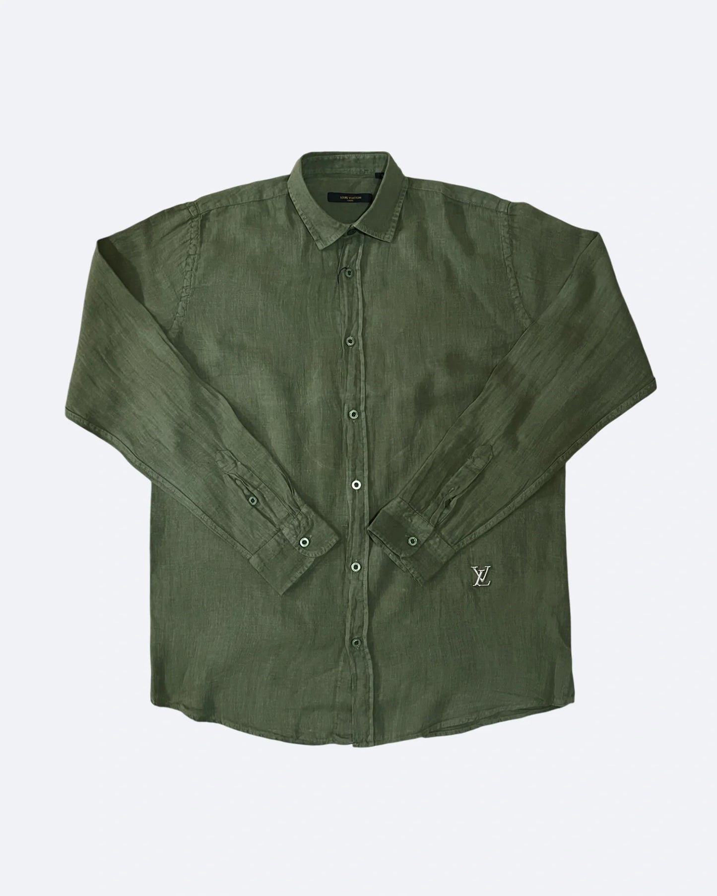 Louis Vuitton - Metal LV Linen Shirt - Green