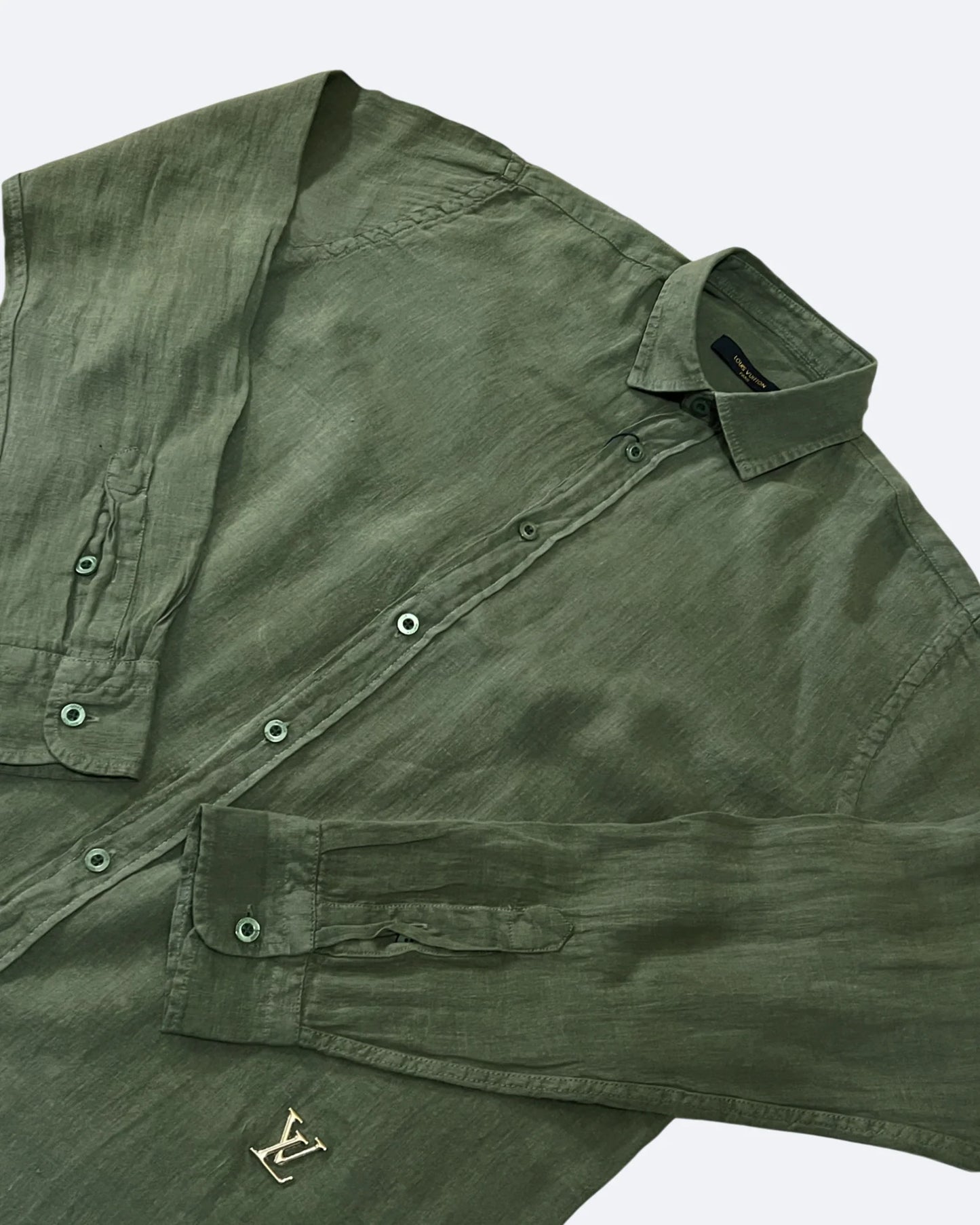 Louis Vuitton - Metal LV Linen Shirt - Green