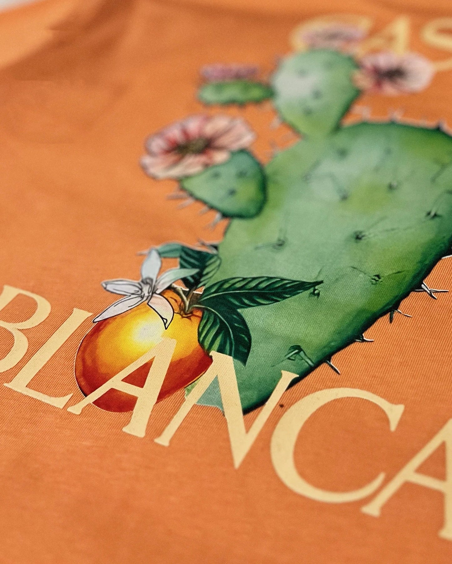 Casablanca - Cactus et Orange T-Shirt - Orange