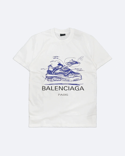 Balenciaga - Sneaker Sketch T-Shirt - White