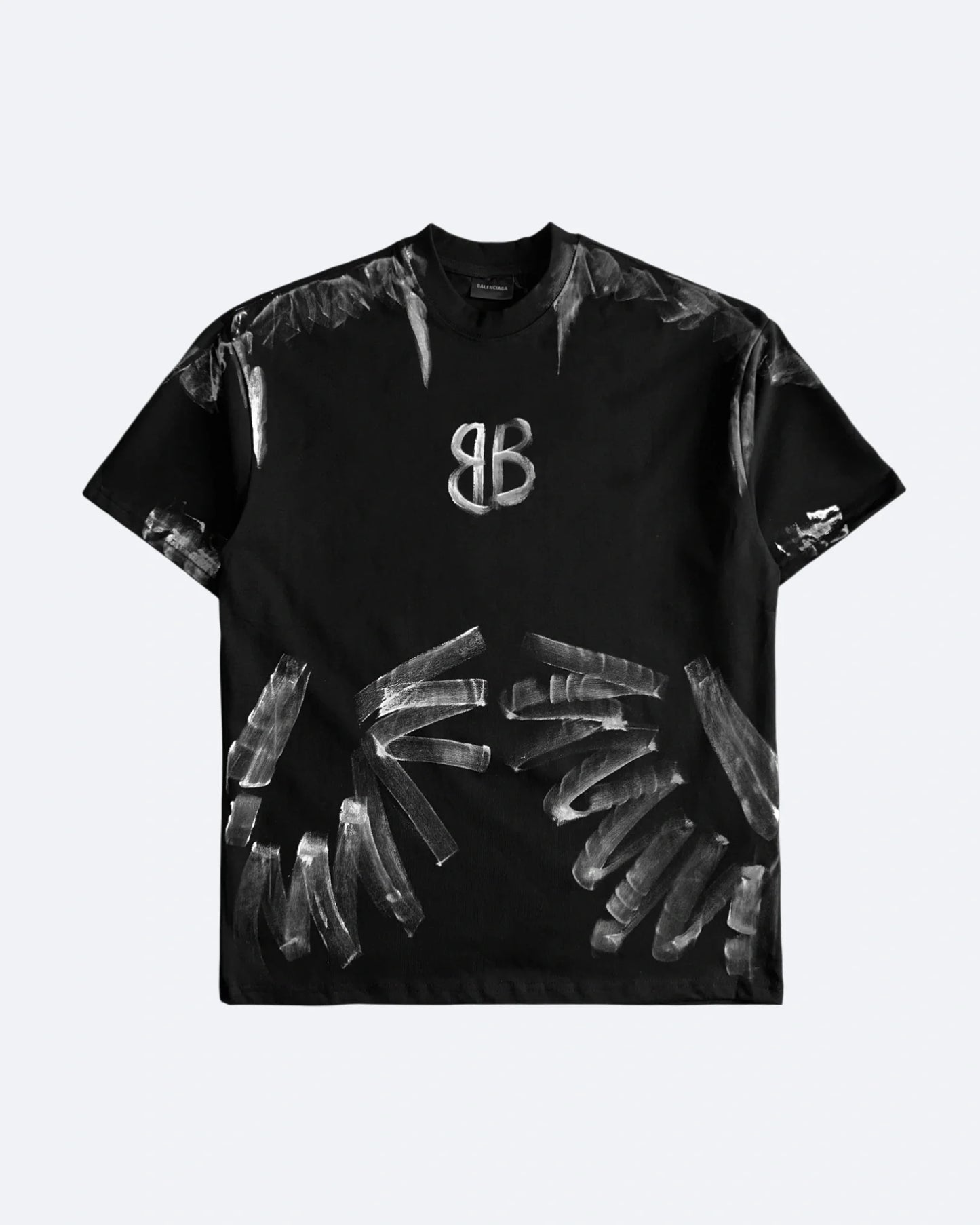 Balenciaga - Paint Brush Logo T-Shirt - Black